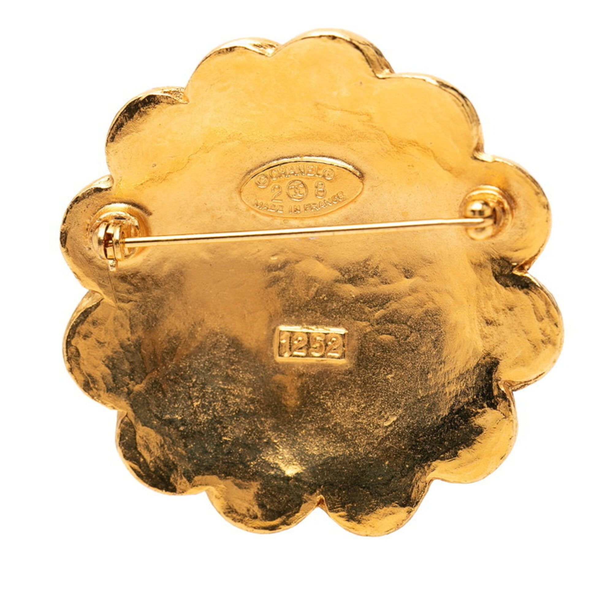 Chanel Chanel Coco Mark Logo Flower Motif Vintage Brooch Gold Plated Women's CHANEL Size ONE SIZE - 3 Thumbnail