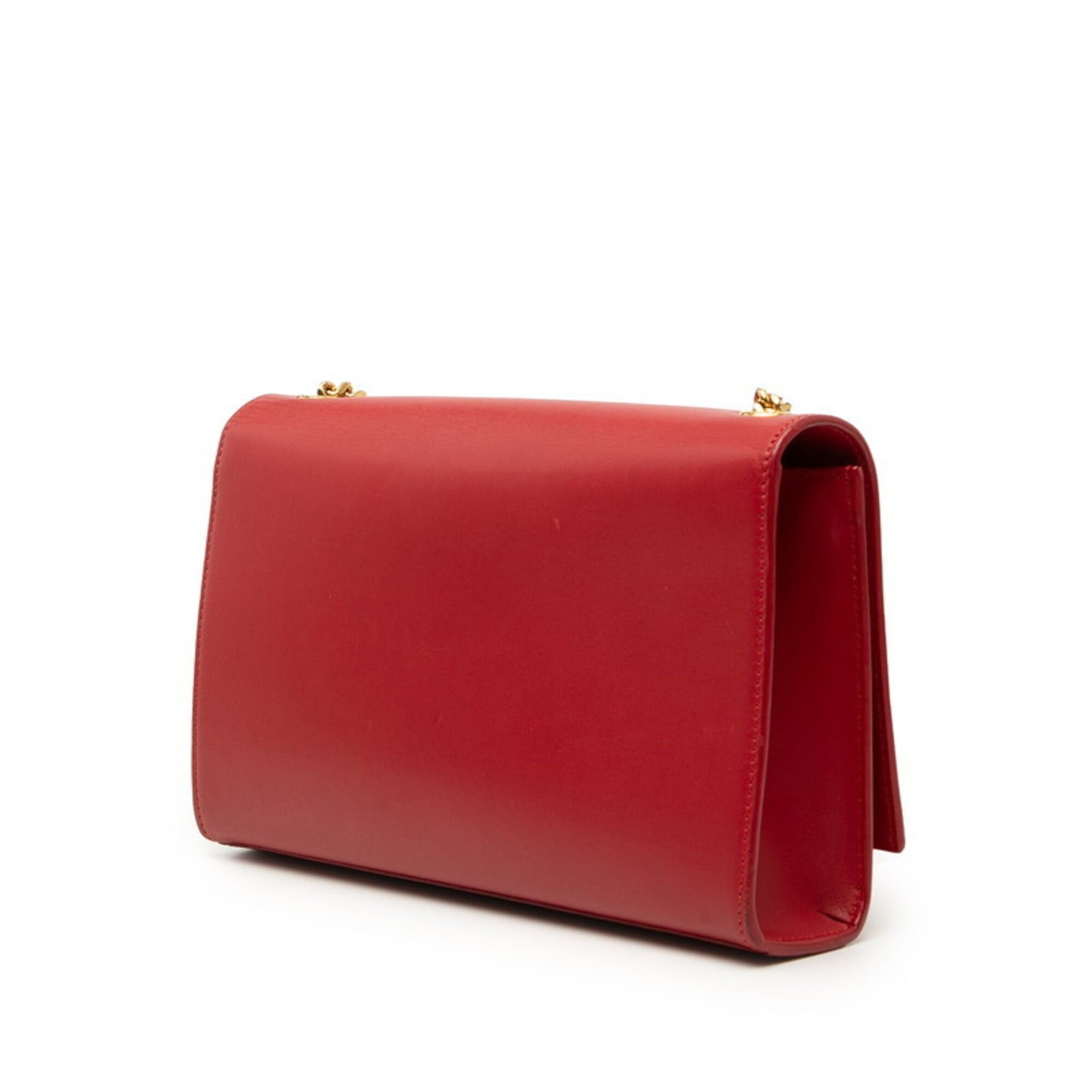 Saint Laurent Paris Saint Laurent Kate Tassel Medium YSL Logo Chain Shoulder Bag, Red Leather, Women's. Size ONE SIZE - 2 Thumbnail