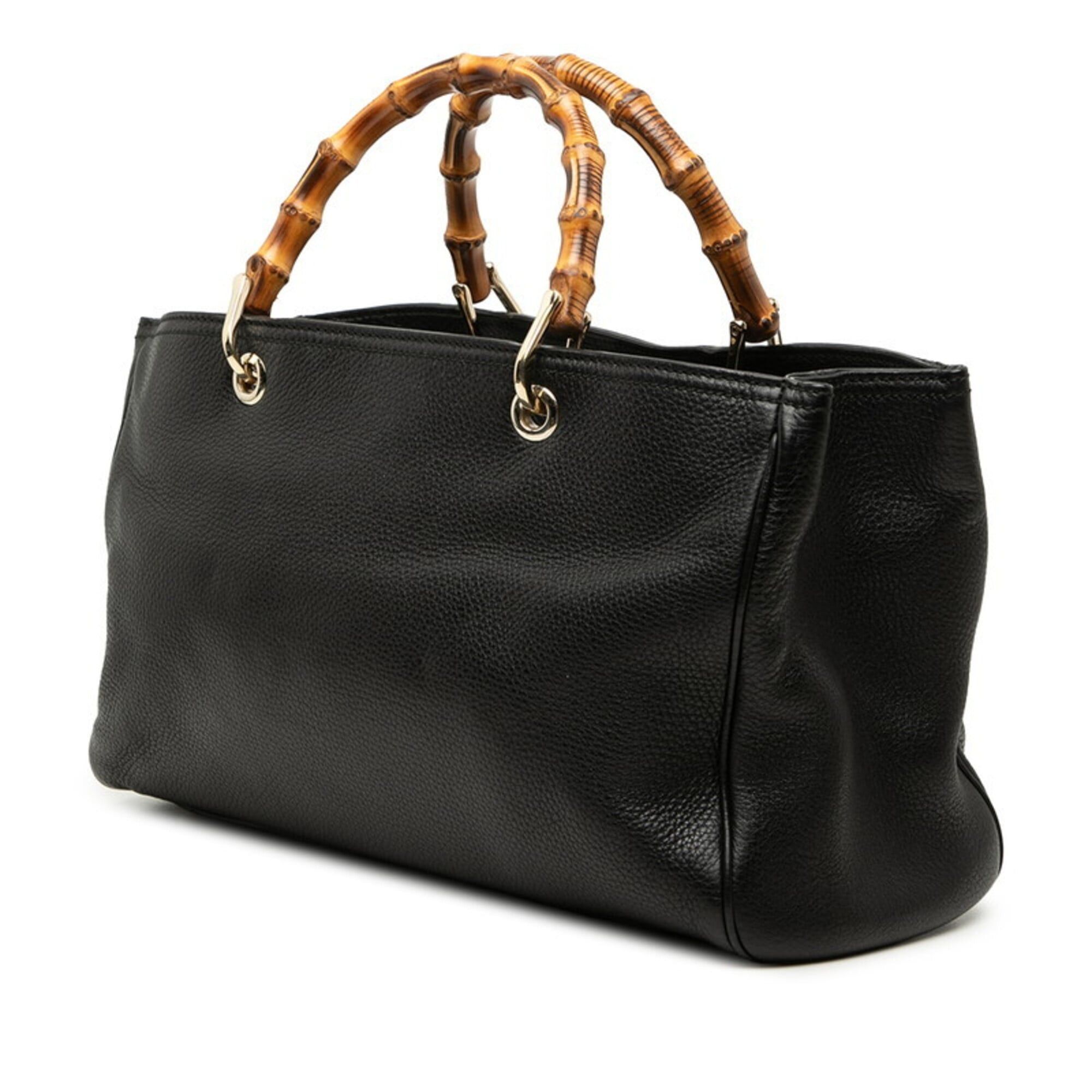 Gucci Gucci Bamboo Handbag Shoulder Bag 2WAY 323660 Black Leather Women's GUCCI Size ONE SIZE - 2 Thumbnail