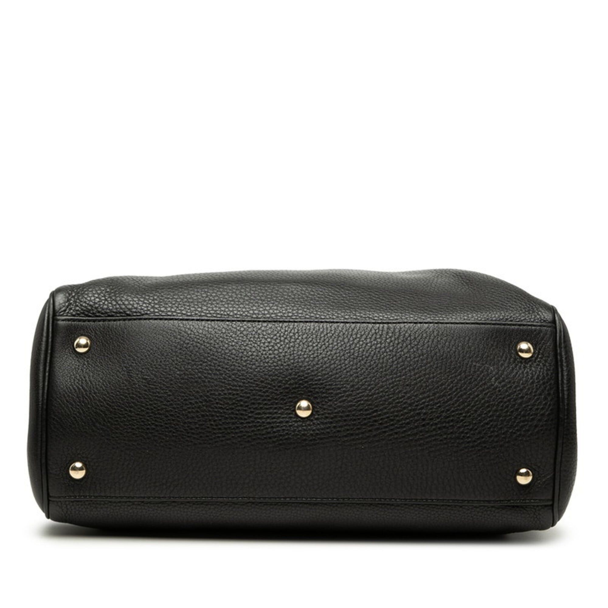 Gucci Gucci Bamboo Handbag Shoulder Bag 2WAY 323660 Black Leather Women's GUCCI Size ONE SIZE - 3 Thumbnail