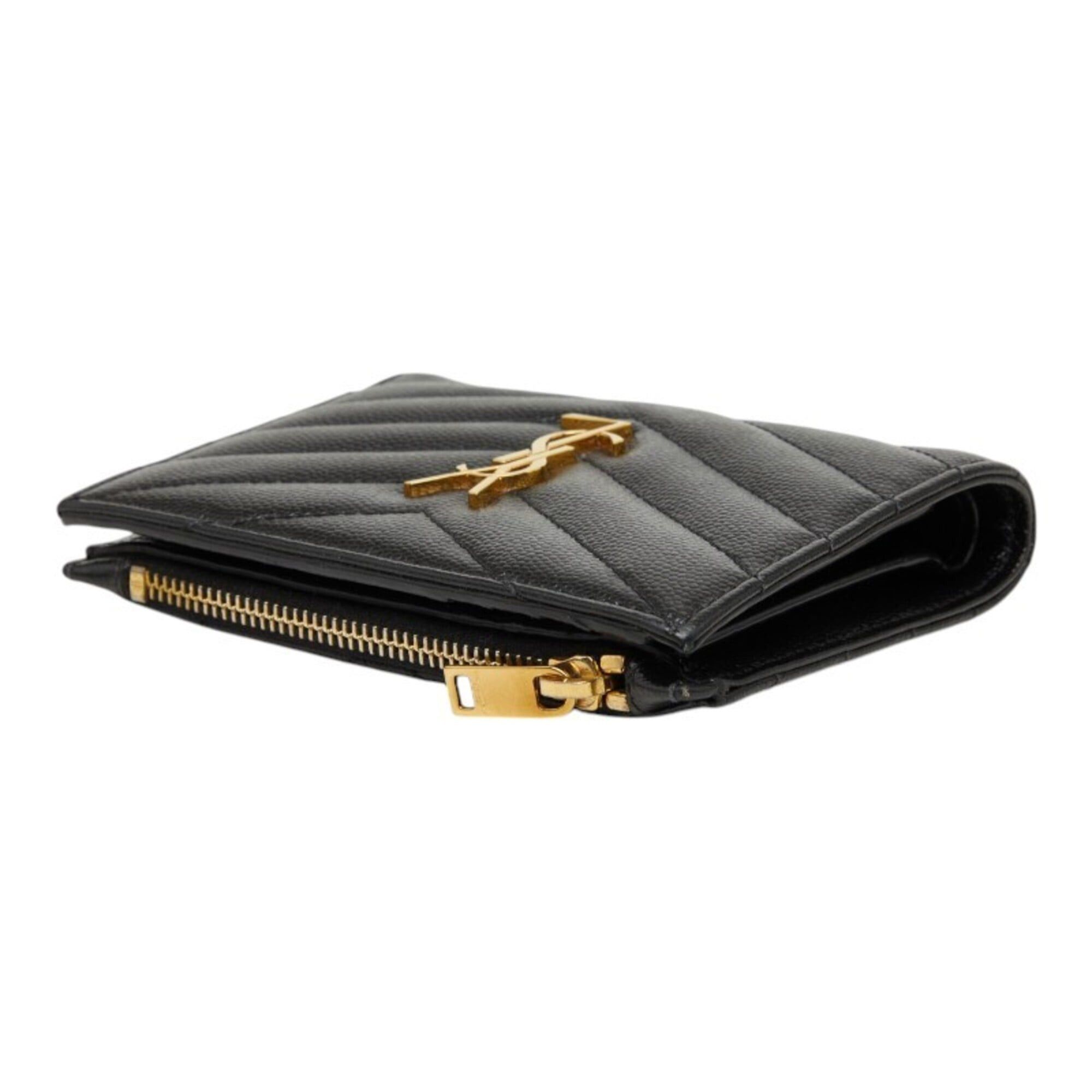 Saint Laurent Paris Saint Laurent Monogram 2-Part Zip Wallet, Bi-fold 668287, Black, Free-Tanned Leather, Women's, SAINT LAURENT Size ONE SIZE - 5 Thumbnail