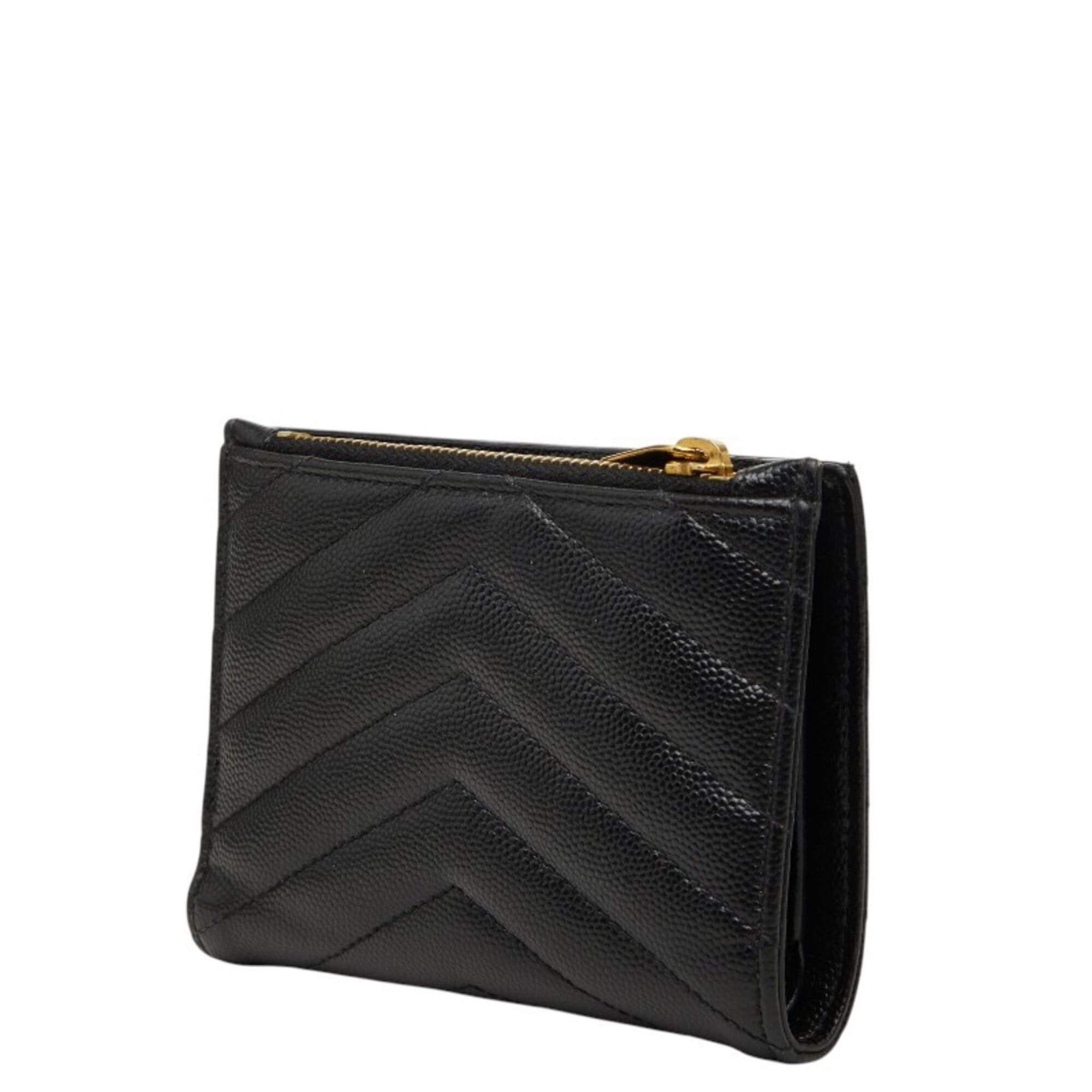 Saint Laurent Paris Saint Laurent Monogram 2-Part Zip Wallet, Bi-fold 668287, Black, Free-Tanned Leather, Women's, SAINT LAURENT Size ONE SIZE - 2 Thumbnail