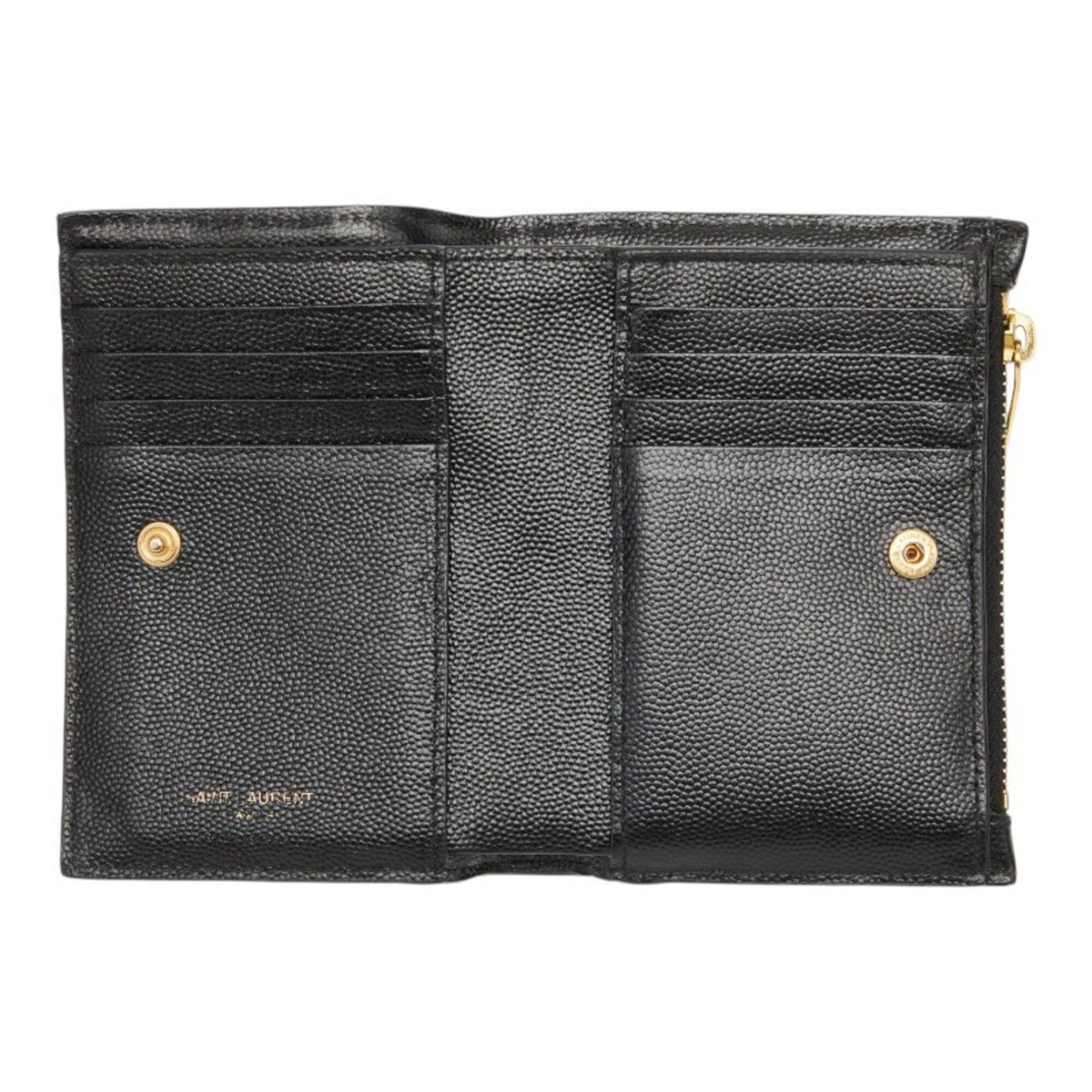 Saint Laurent Paris Saint Laurent Monogram 2-Part Zip Wallet, Bi-fold 668287, Black, Free-Tanned Leather, Women's, SAINT LAURENT Size ONE SIZE - 6 Thumbnail