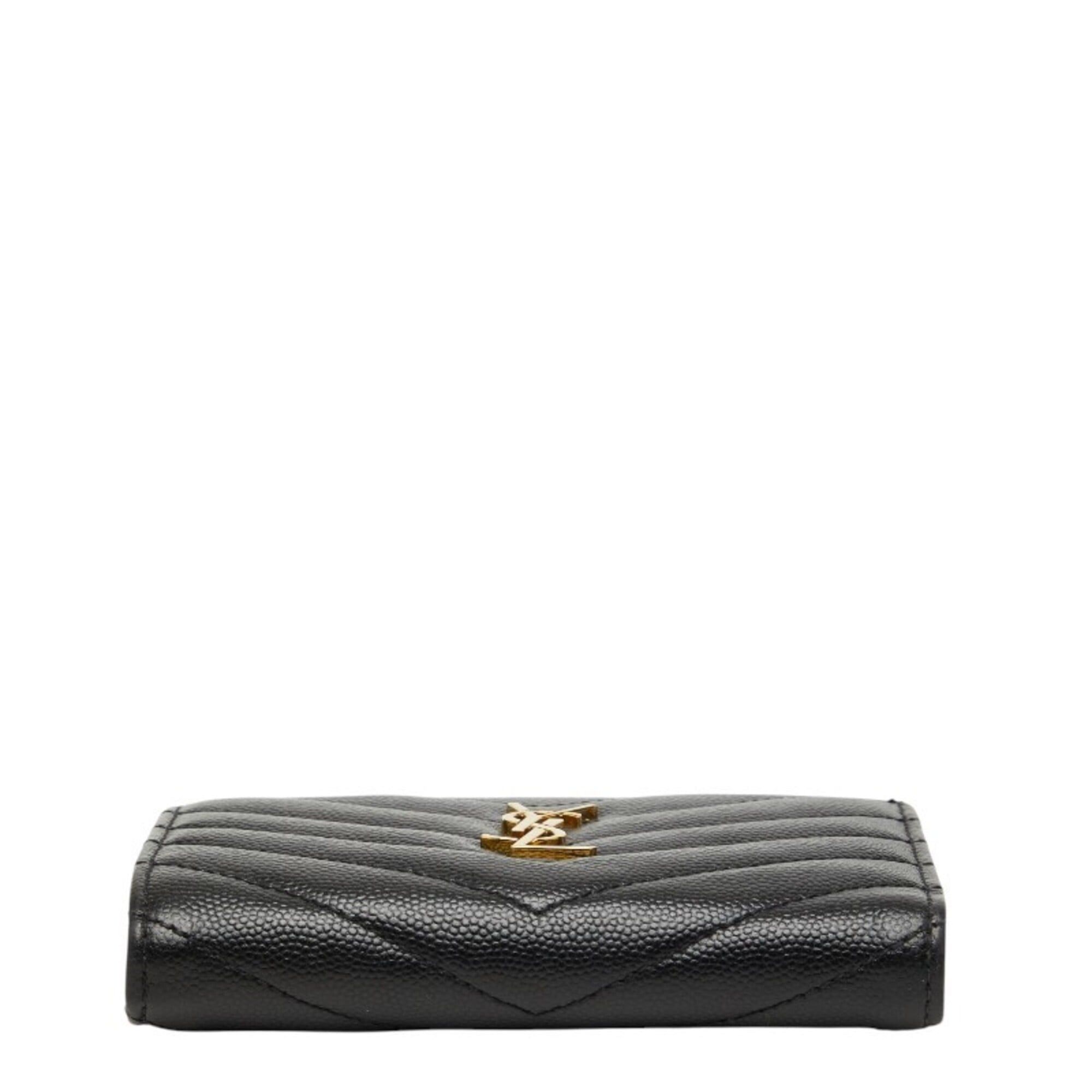 Saint Laurent Paris Saint Laurent Monogram 2-Part Zip Wallet, Bi-fold 668287, Black, Free-Tanned Leather, Women's, SAINT LAURENT Size ONE SIZE - 3 Thumbnail