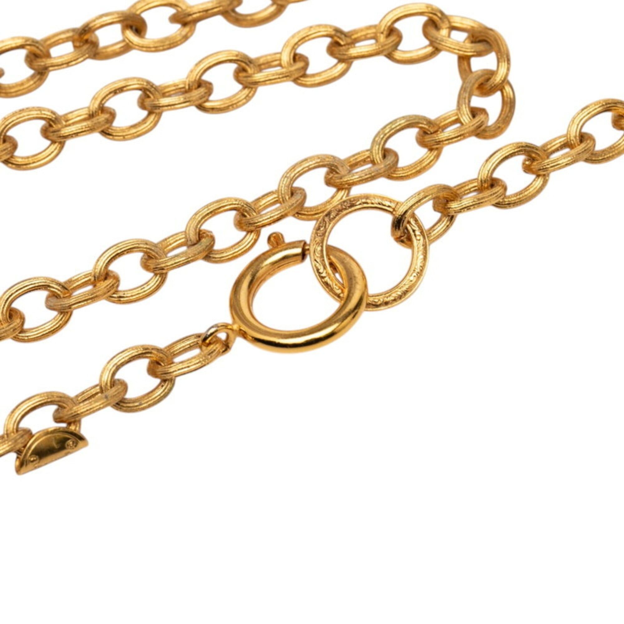 Chanel Chanel Coco Mark Lion Crown Necklace Gold Plated Women's CHANEL Size ONE SIZE - 4 Thumbnail