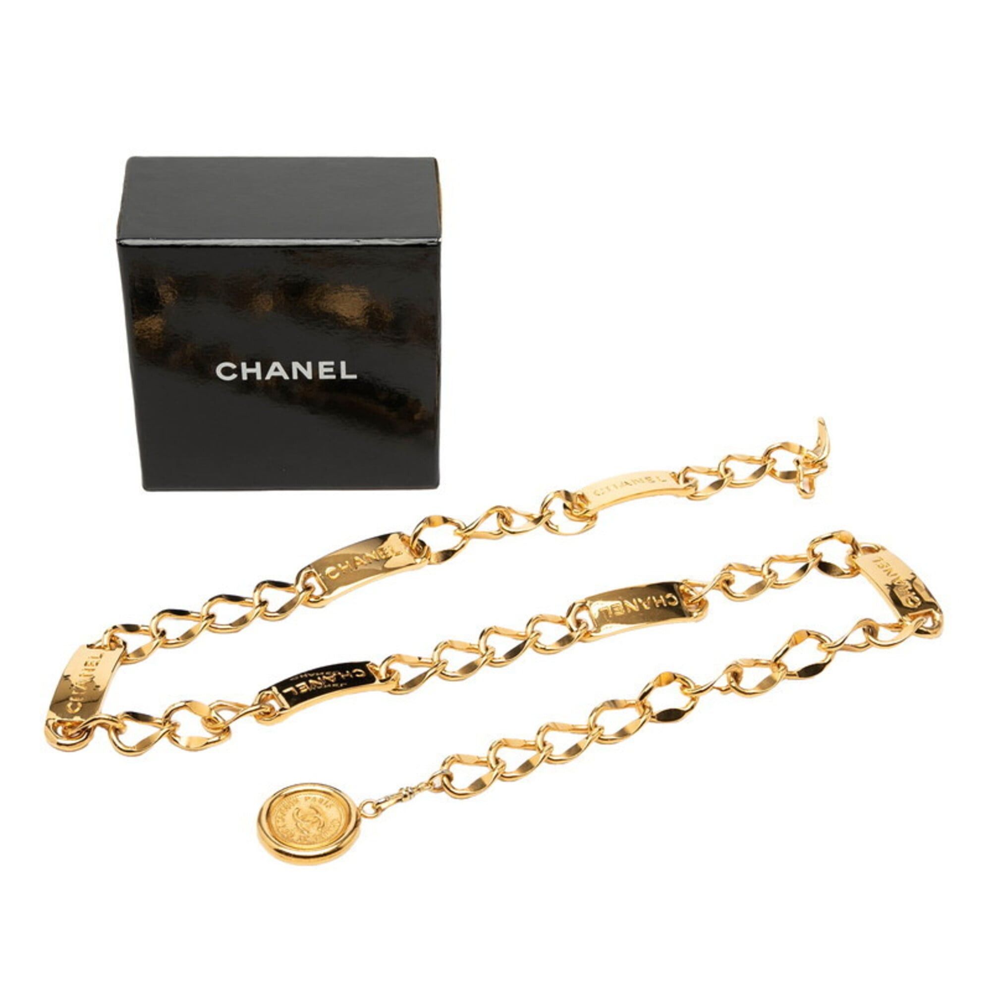 Chanel Chanel Coco Mark 31 RUE CAMBON PARIS Chain Belt Logo Plate Gold Plated Women's CHANEL Size ONE SIZE - 4 Thumbnail