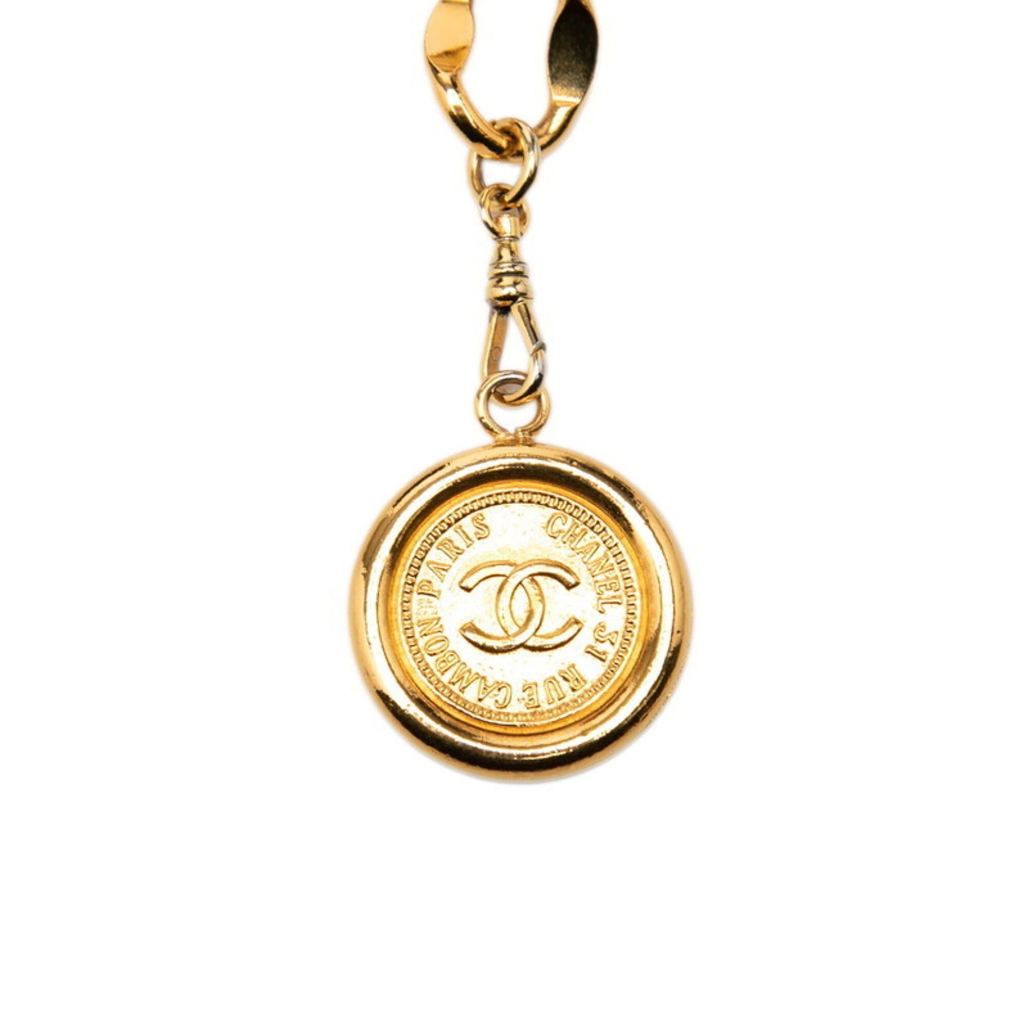 Chanel Chanel Coco Mark 31 RUE CAMBON PARIS Chain Belt Logo Plate Gold Plated Women's CHANEL Size ONE SIZE - 2 Thumbnail