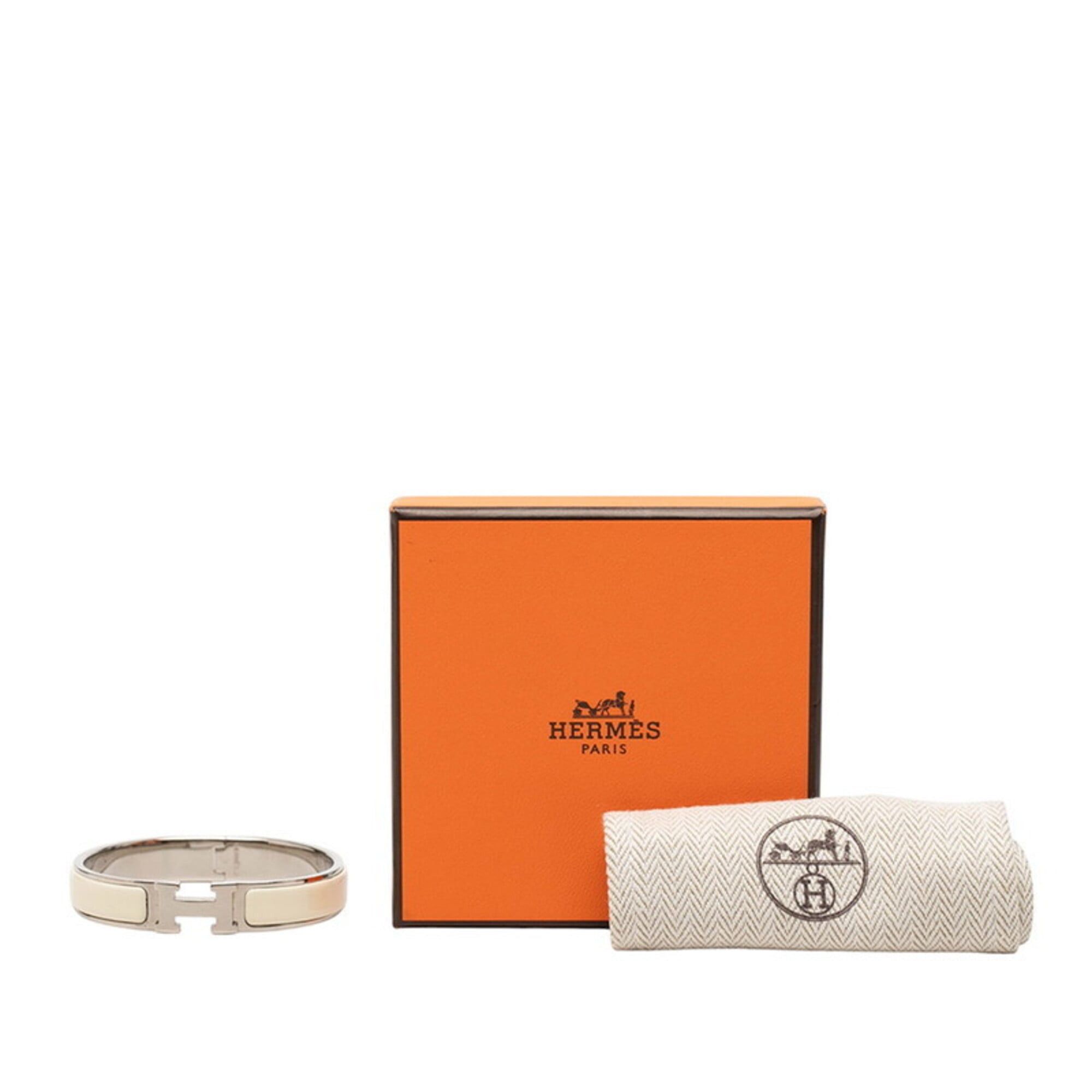 Hermes Hermes Click H PM Bracelet, Silver, Ivory, Metal Enamel, Women's HERMES Size ONE SIZE - 5 Thumbnail