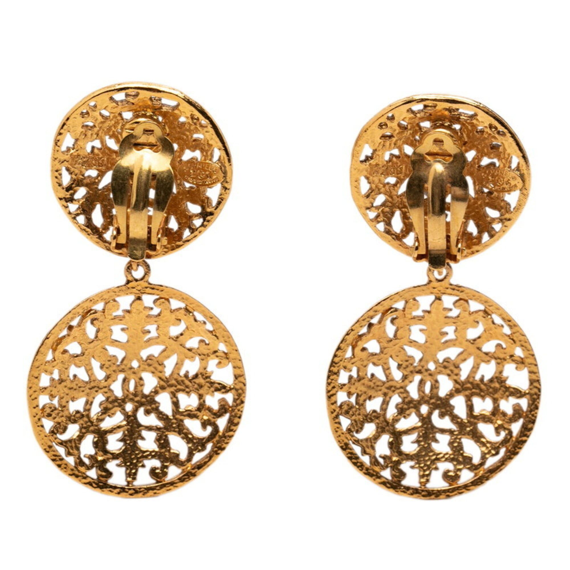 Chanel Chanel Coco Mark Vintage Earrings, Gold Plated, Women's CHANEL Size ONE SIZE - 2 Thumbnail