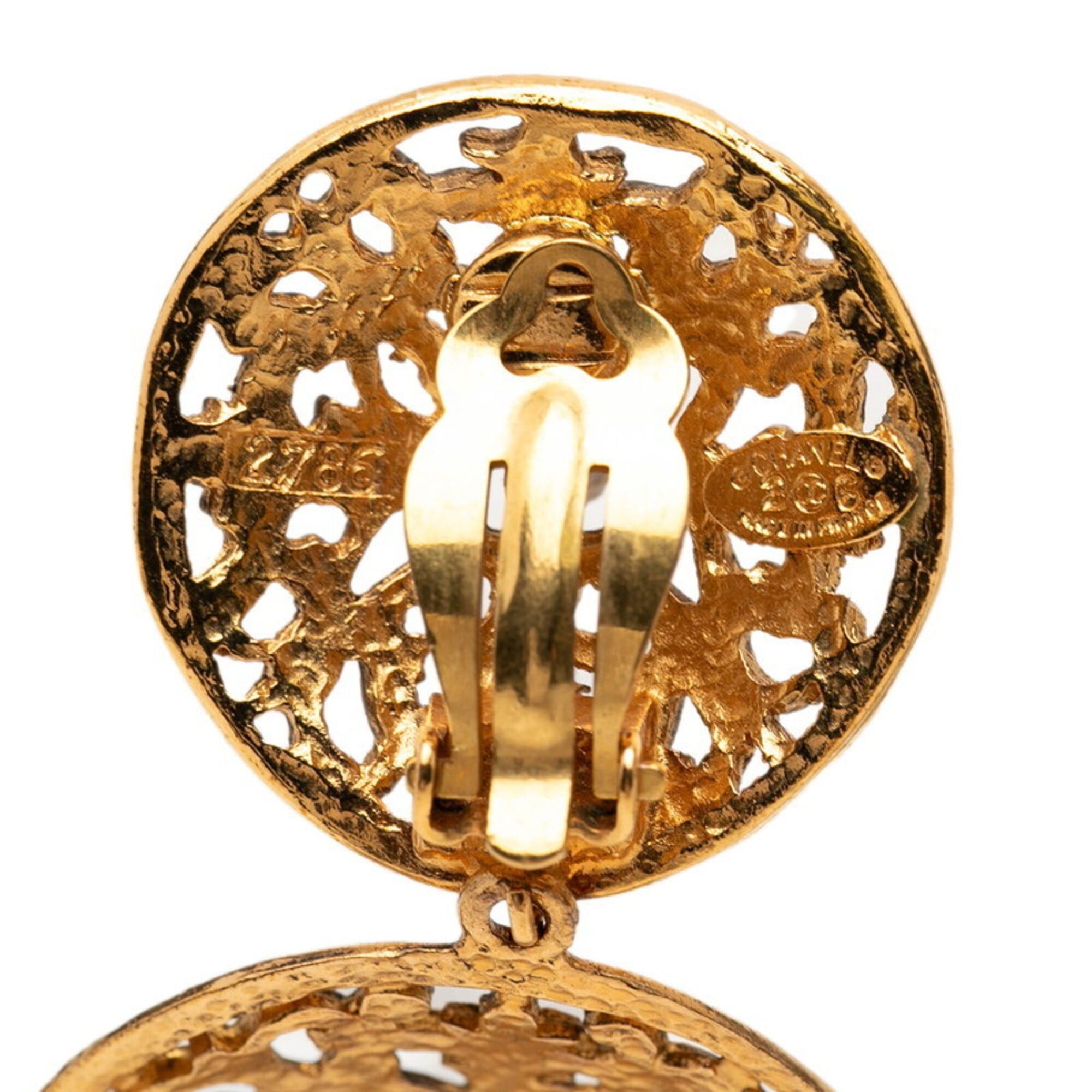 Chanel Chanel Coco Mark Vintage Earrings, Gold Plated, Women's CHANEL Size ONE SIZE - 3 Thumbnail