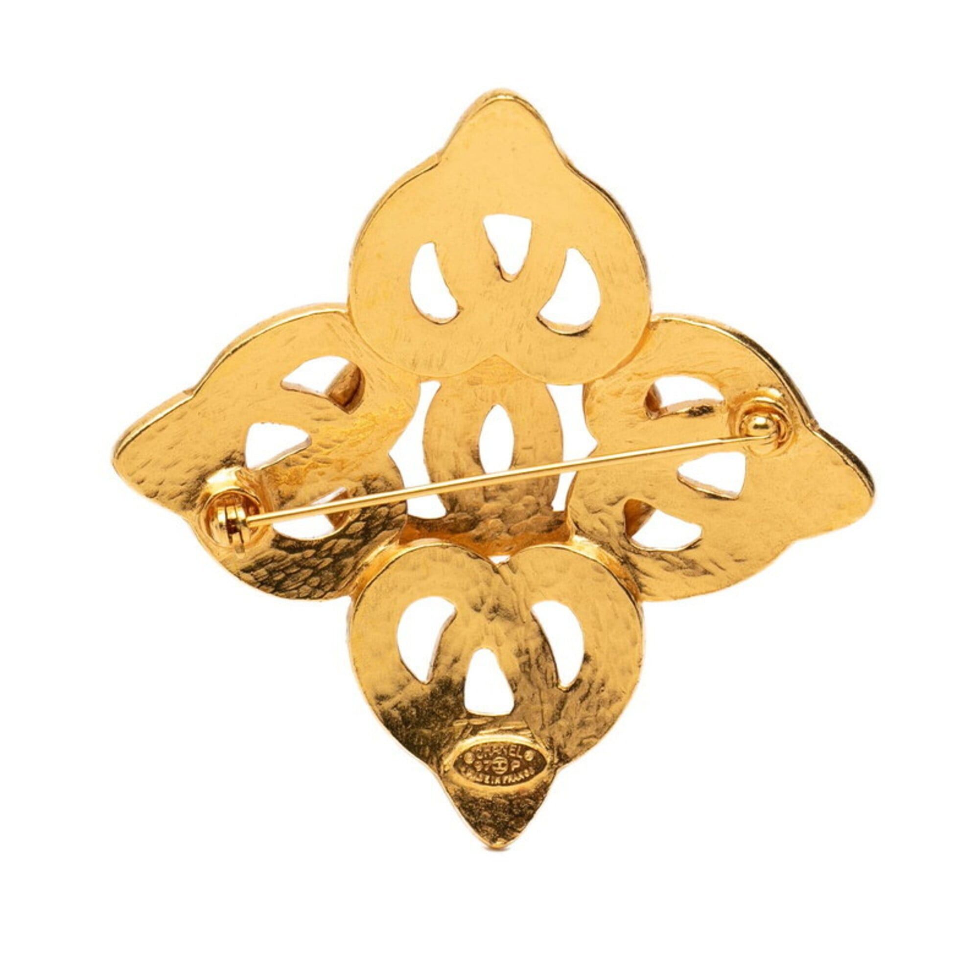 Chanel Chanel Coco Mark Brooch, Gold Plated, Women's CHANEL Size ONE SIZE - 2 Thumbnail