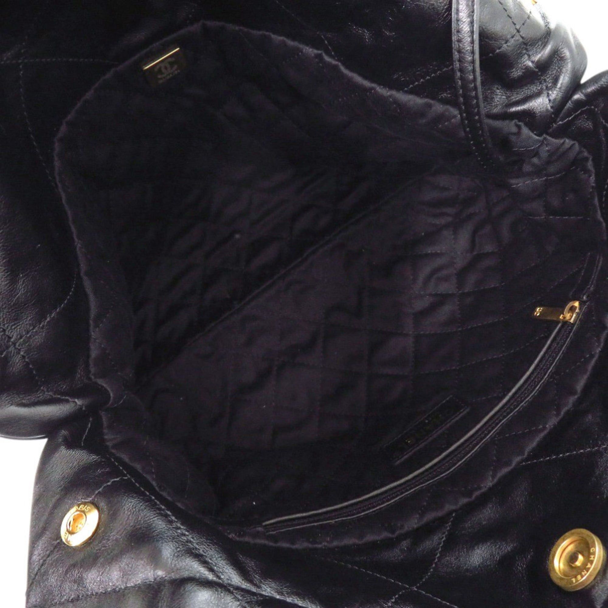 Chanel Excellent condition Chanel 22 Small Calfskin Black Shoulder Bag 0128CHANEL Size ONE SIZE - 6 Thumbnail