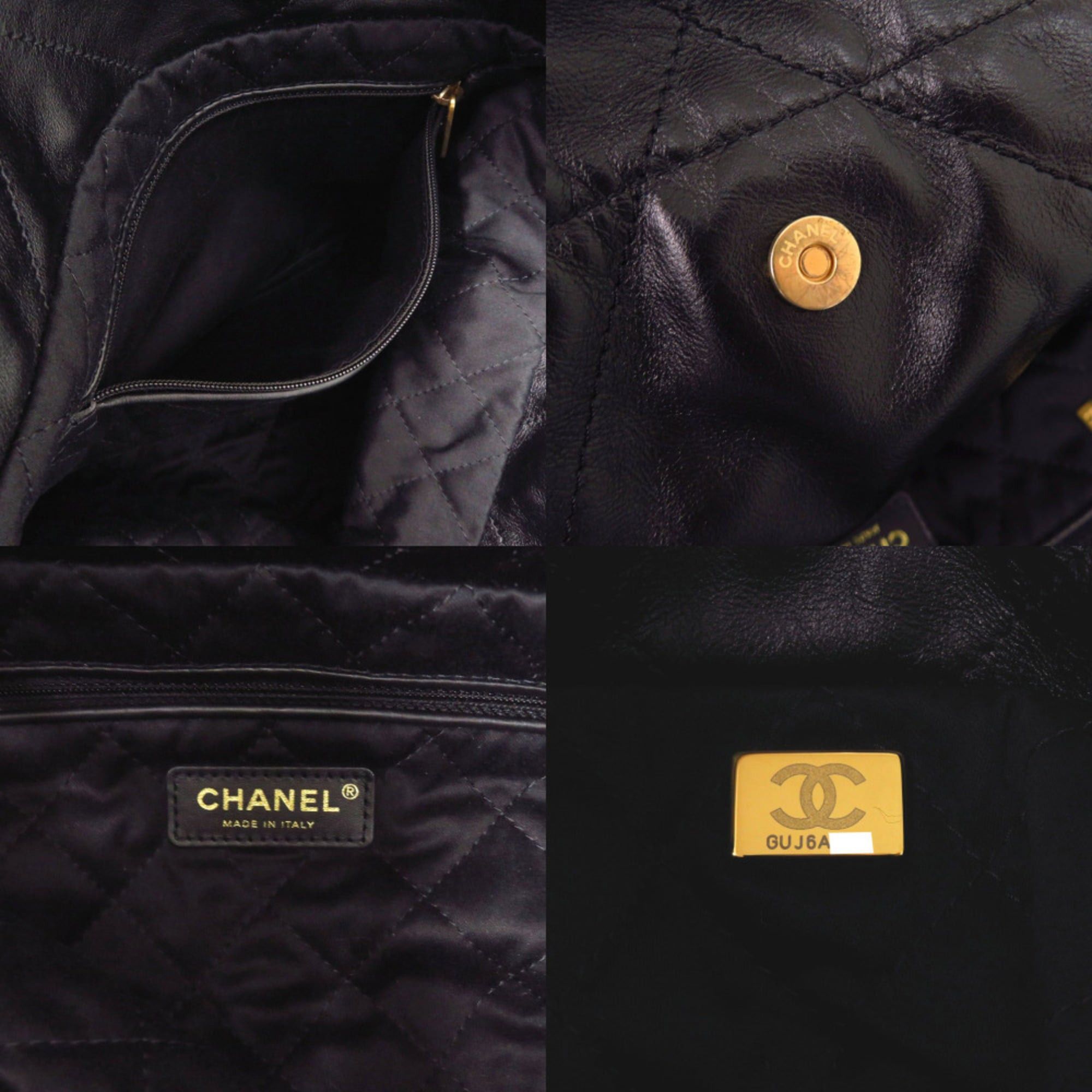 Chanel Excellent condition Chanel 22 Small Calfskin Black Shoulder Bag 0128CHANEL Size ONE SIZE - 7 Thumbnail