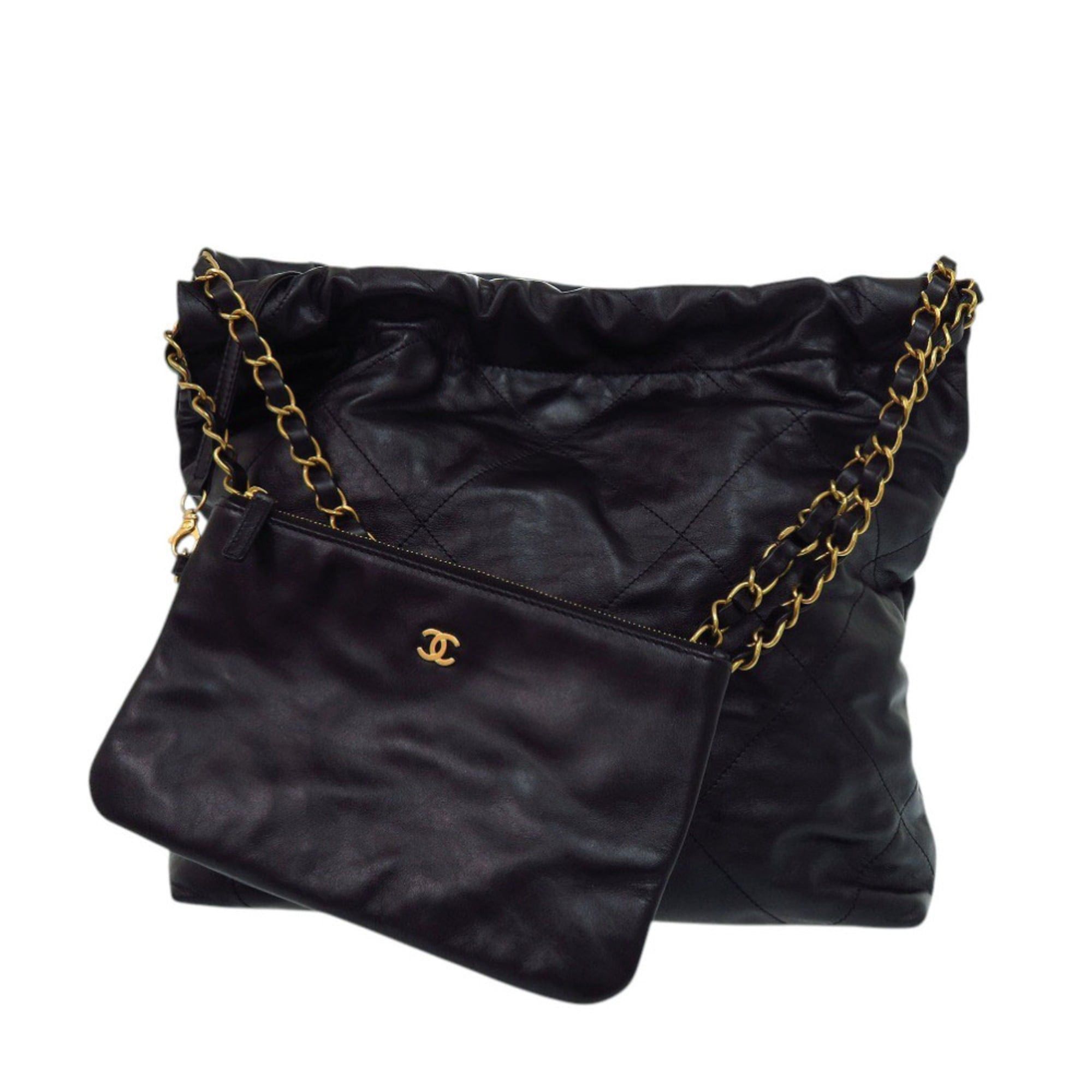 Chanel Excellent condition Chanel 22 Small Calfskin Black Shoulder Bag 0128CHANEL Size ONE SIZE - 2 Thumbnail