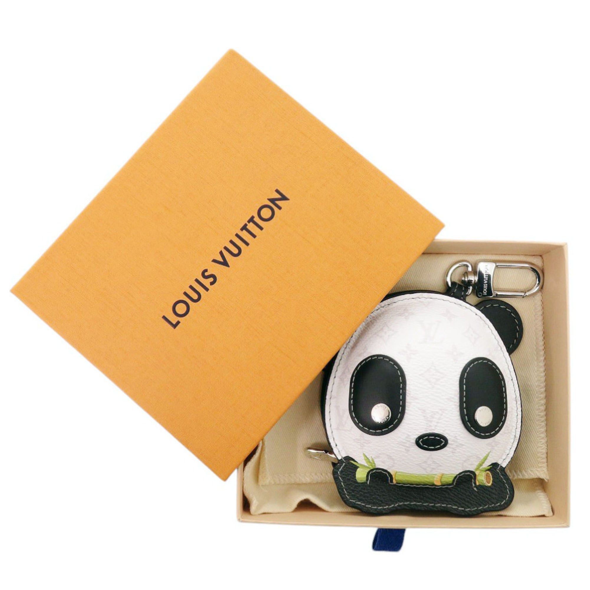 Louis Vuitton Like New Louis Vuitton LV Panda Monogram M03397 White Black Brown Keychain Accessory Bag Charm 0704LOUIS VUITTON Size ONE SIZE - 2 Thumbnail
