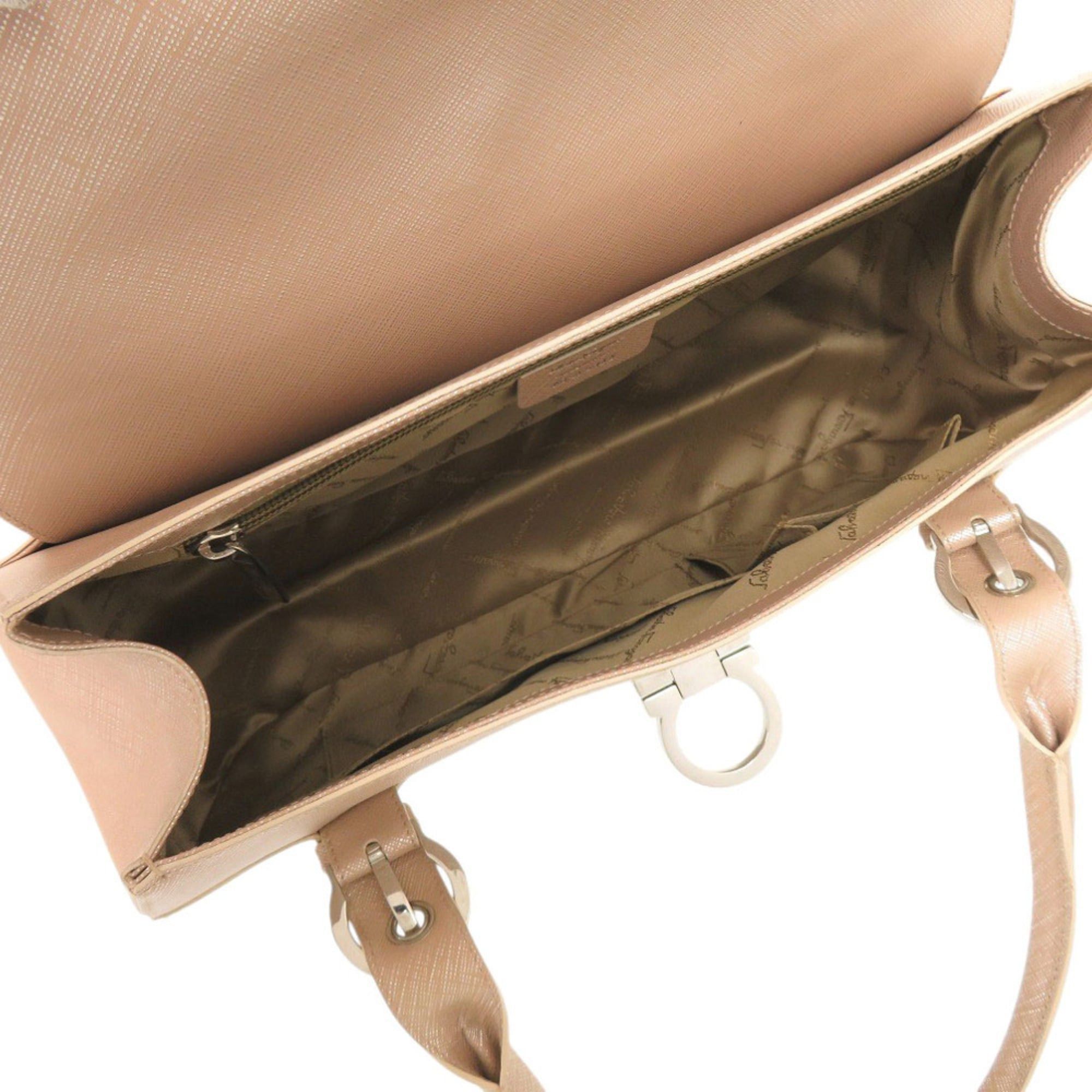 Salvatore Ferragamo Excellent condition Salvatore Ferragamo Gancini 21 5322 Leather Pink Handbag 0346Salvatore Size ONE SIZE - 6 Thumbnail