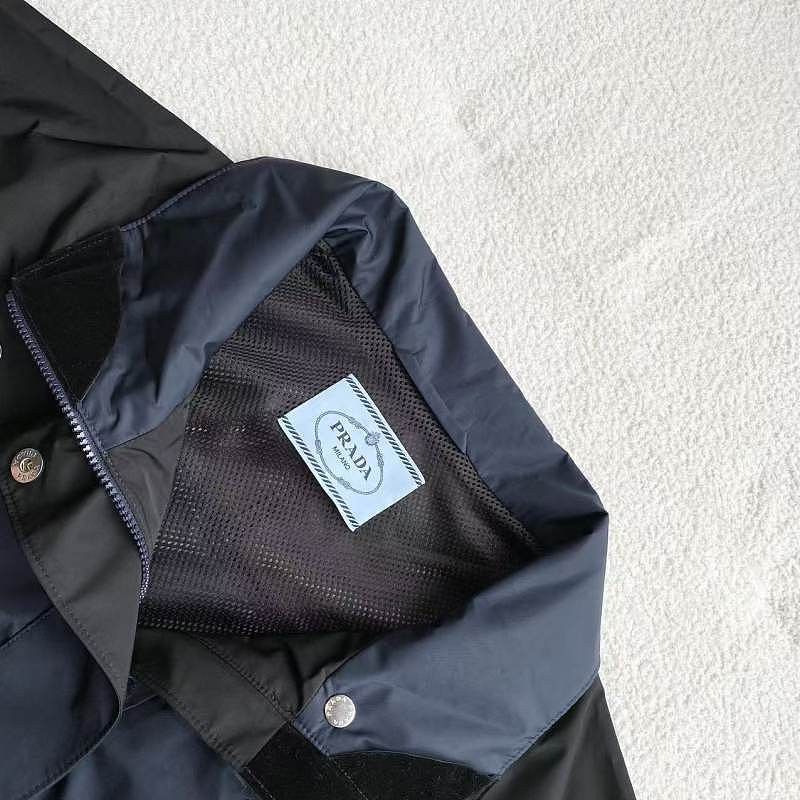 Prada Prada Navy Black Belted Jacket Size 36 Size XS / US 0-2 / IT 36-38 - 3 Thumbnail
