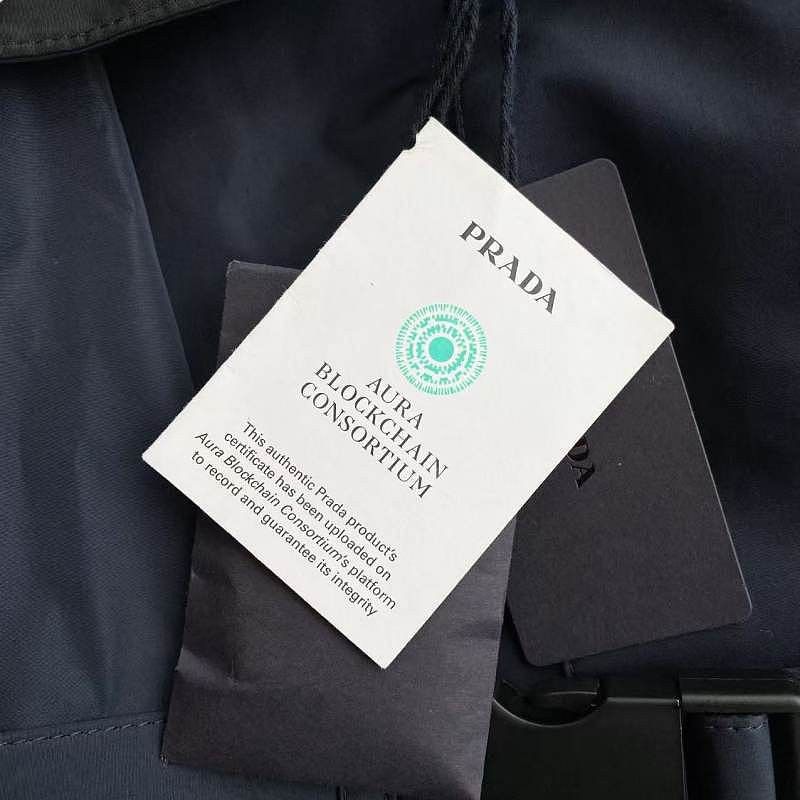 Prada Prada Navy Black Belted Jacket Size 36 Size XS / US 0-2 / IT 36-38 - 6 Thumbnail