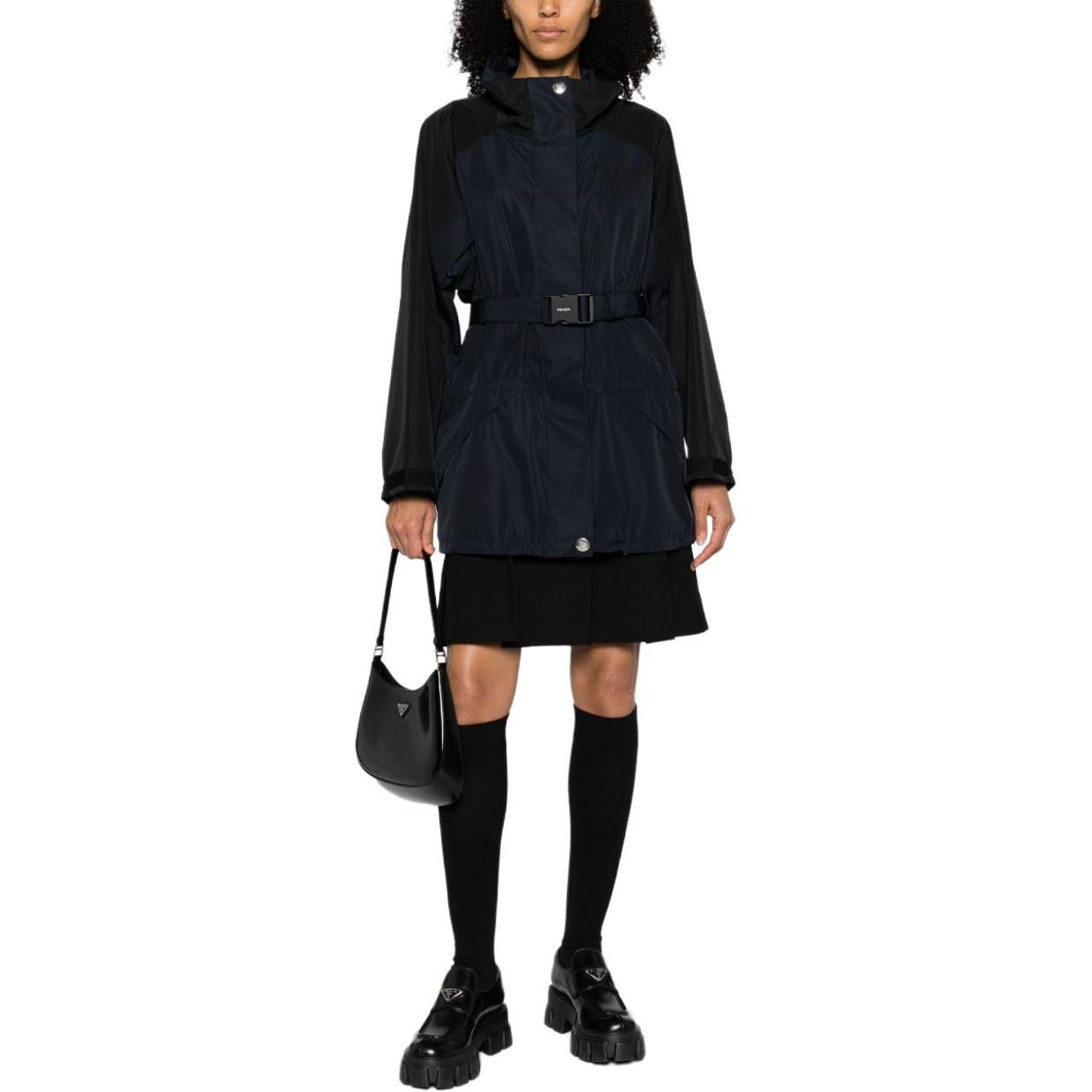Prada Prada Navy Black Belted Jacket Size 36 Size XS / US 0-2 / IT 36-38 - 8 Thumbnail