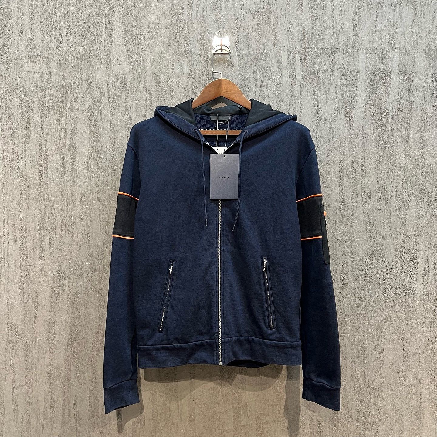Prada Prada Zip Up Hoodie Blue Size M Size US M / EU 48-50 / 2 - 9 Thumbnail