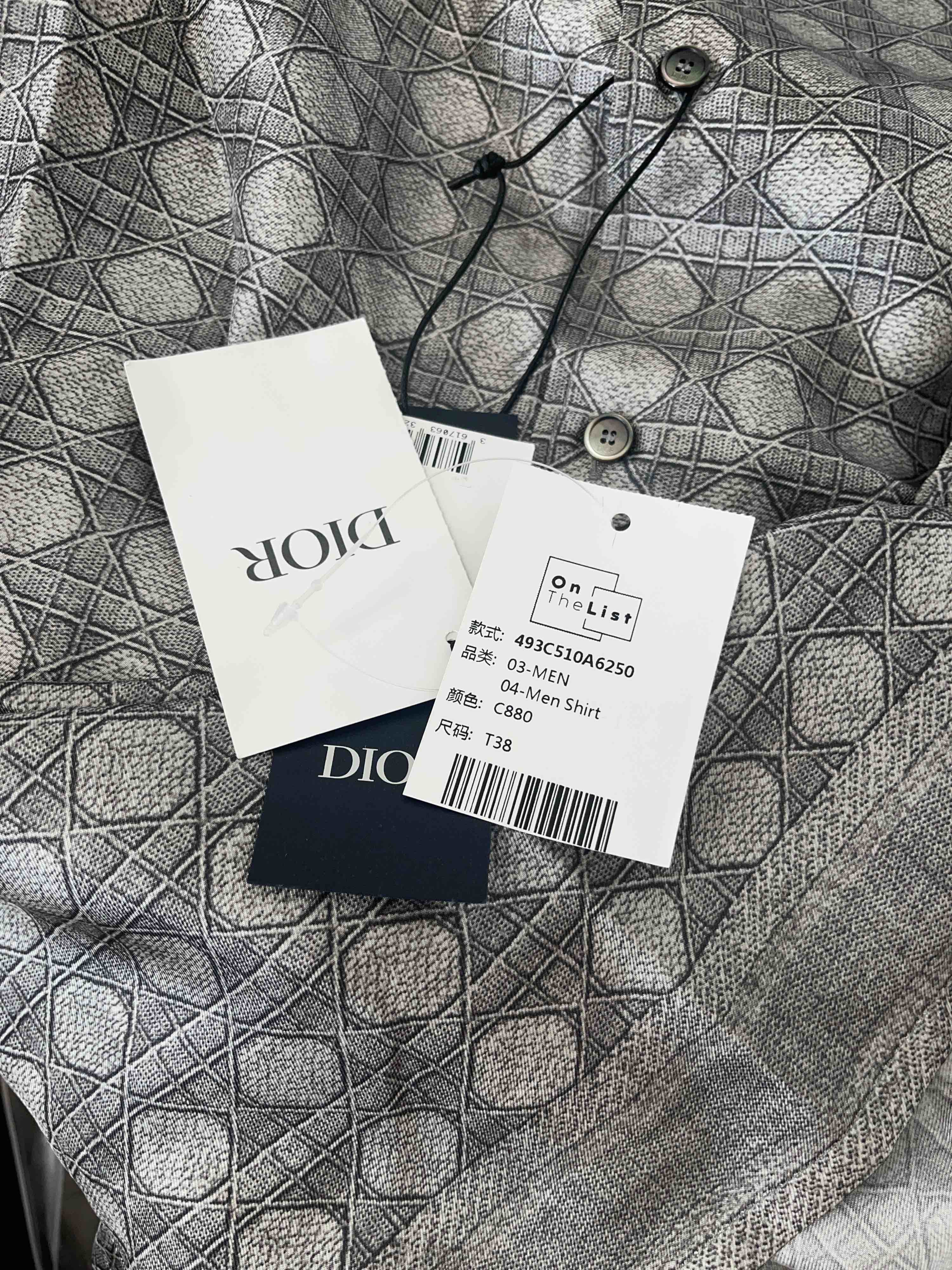 Dior Dior Patterned Silk Short Sleeve Shirt Size S Size US S / EU 44-46 / 1 - 5 Thumbnail