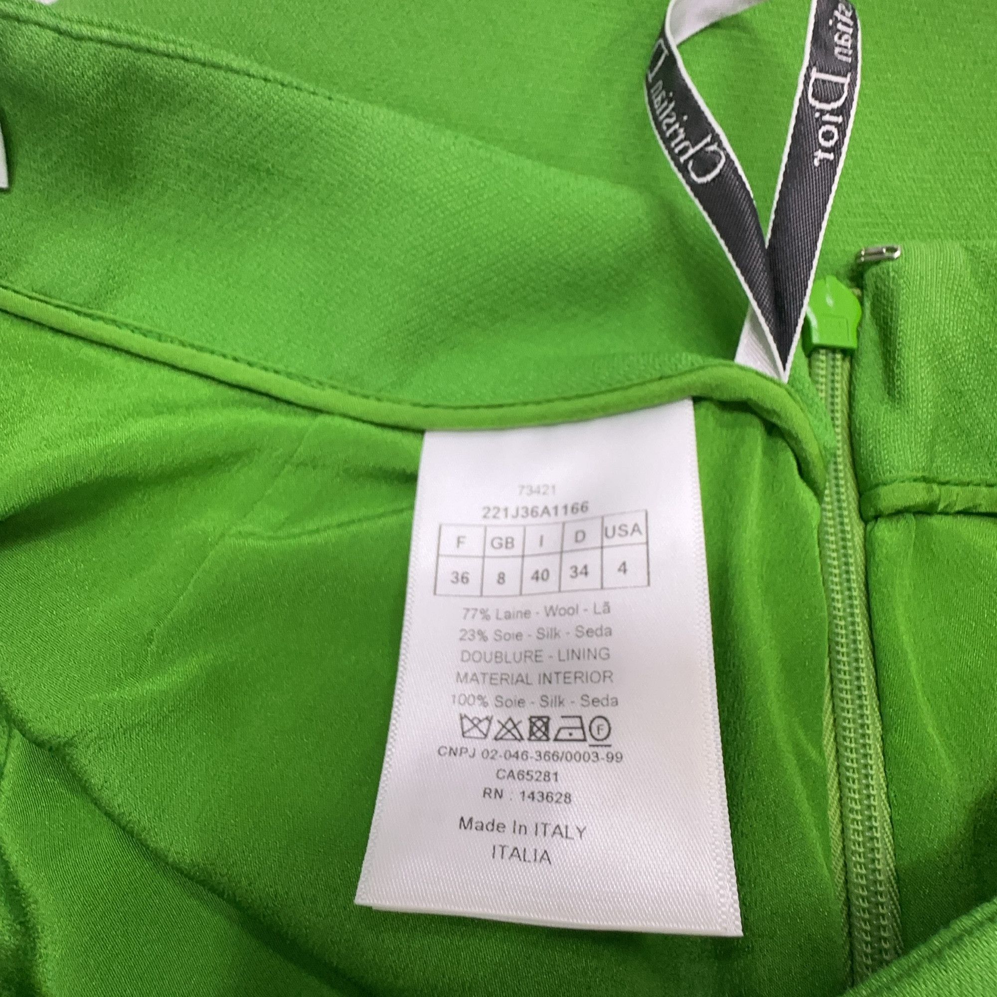 Dior Christian Dior Green Mini Skirt Size 36 Size 26" / US 2 / IT 38 - 3 Thumbnail