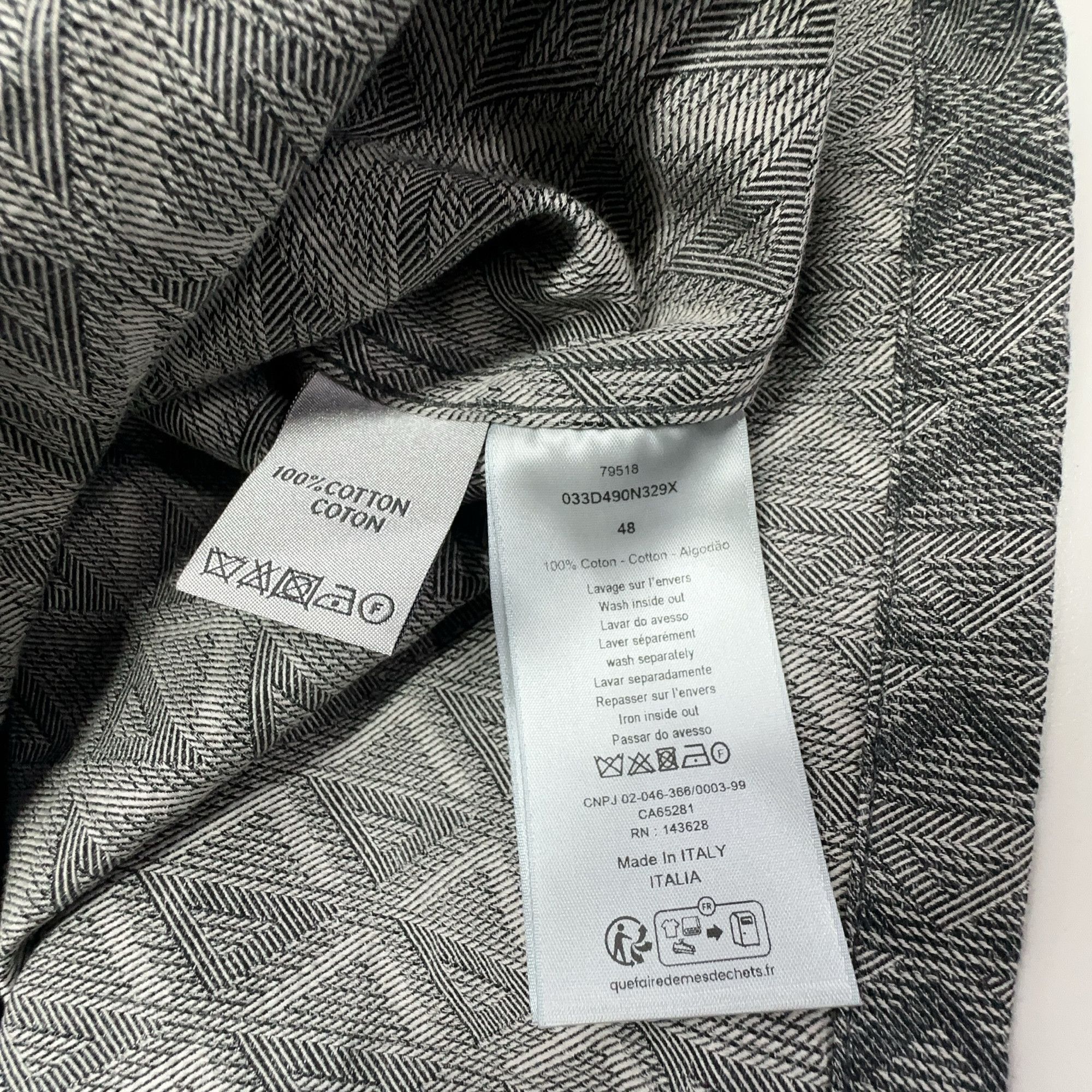 Dior Dior Diamond Jacquard Shirt Size M Size US M / EU 48-50 / 2 - 4 Thumbnail