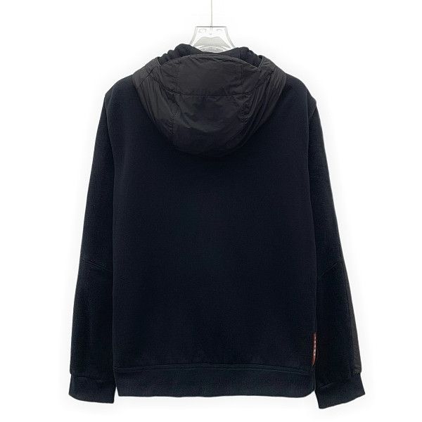Prada Prada Nylon Panel Zip-Up Hoodie Size S Size US S / EU 44-46 / 1 - 2 Thumbnail