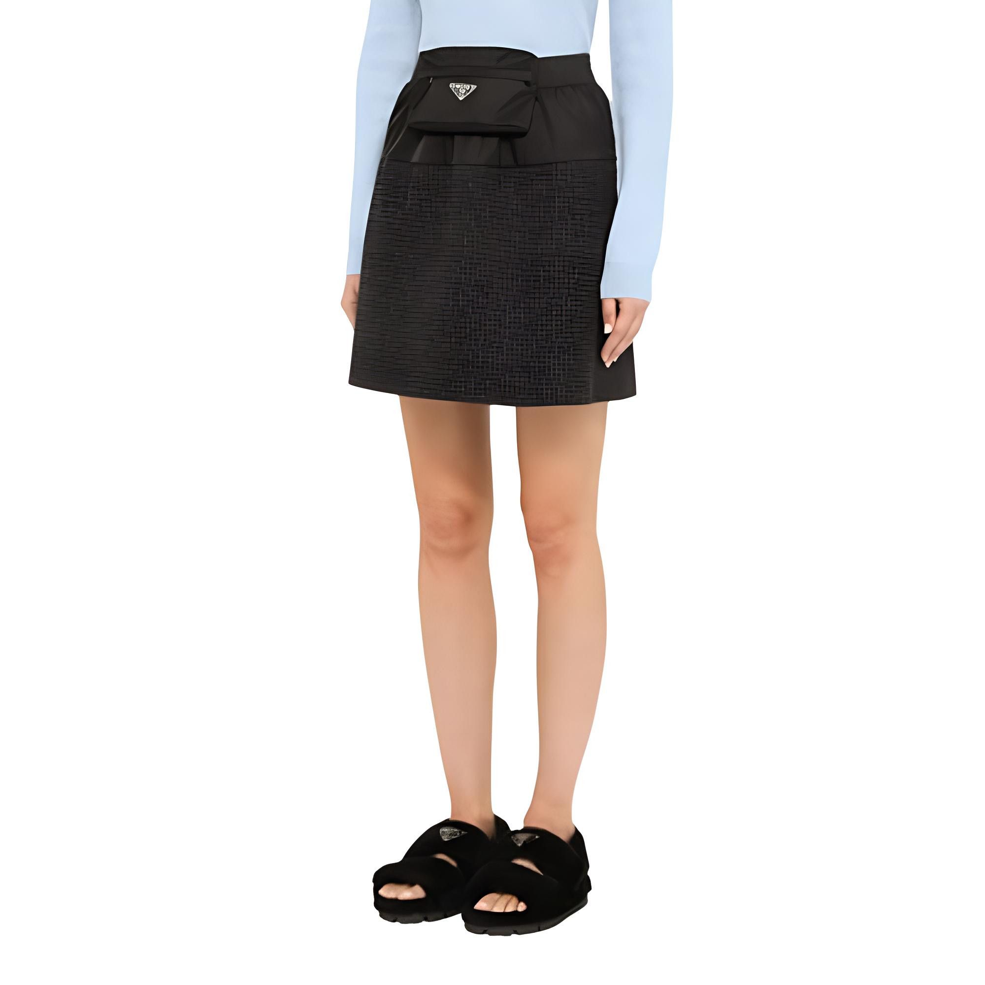 Prada Prada Nylon Pouch Mini Skirt Size 40 Size 27" / US 4 / IT 40 - 7 Thumbnail
