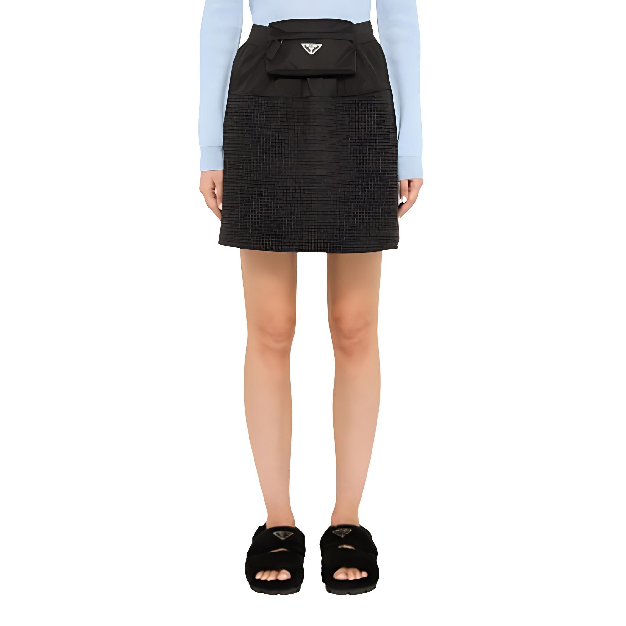 Prada Prada Nylon Pouch Mini Skirt Size 40 Size 27" / US 4 / IT 40 - 5 Thumbnail