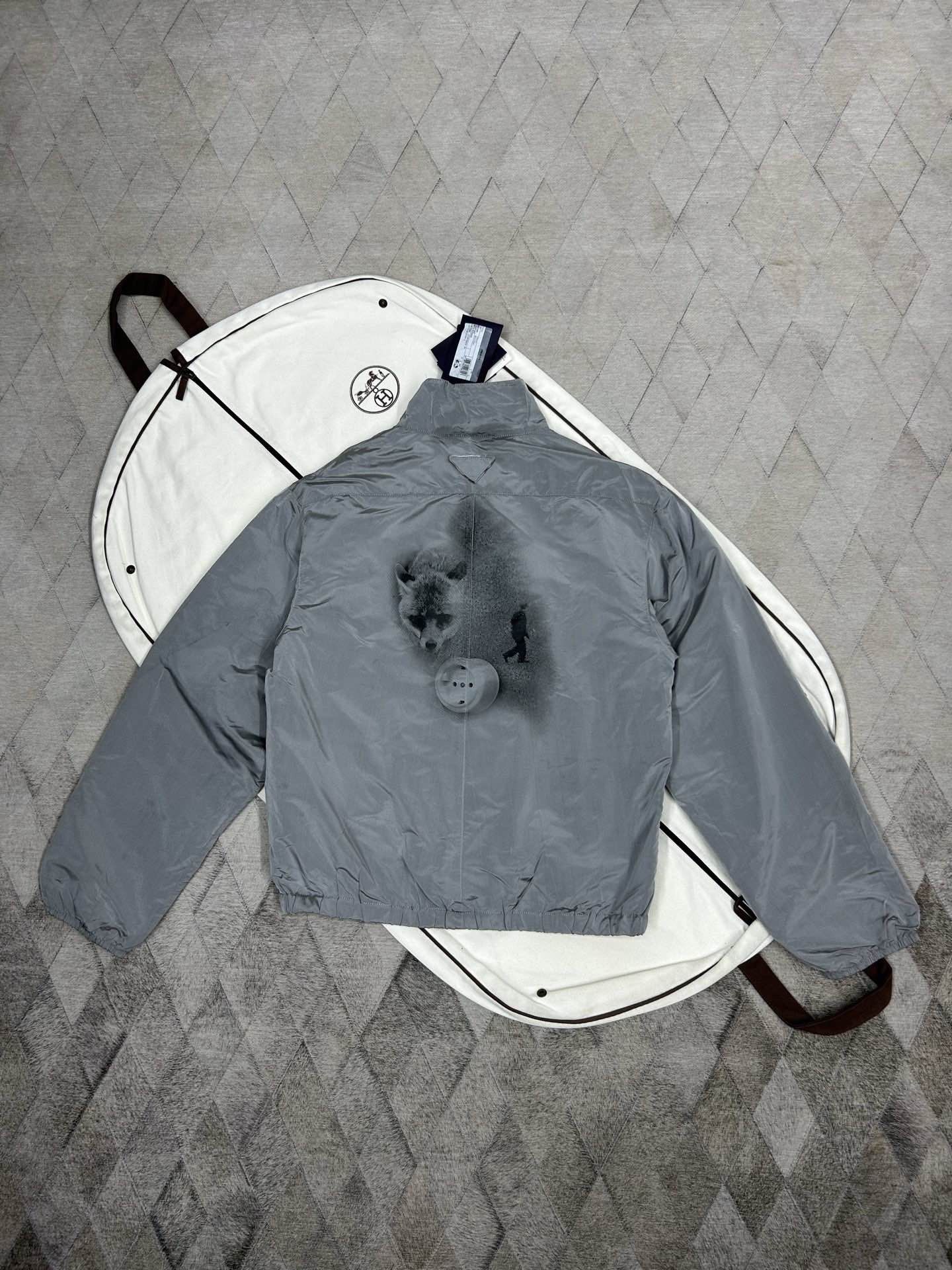 Prada Prada Re-Nylon Graphic Bomber Jacket Size L Size US L / EU 52-54 / 3 - 2 Thumbnail