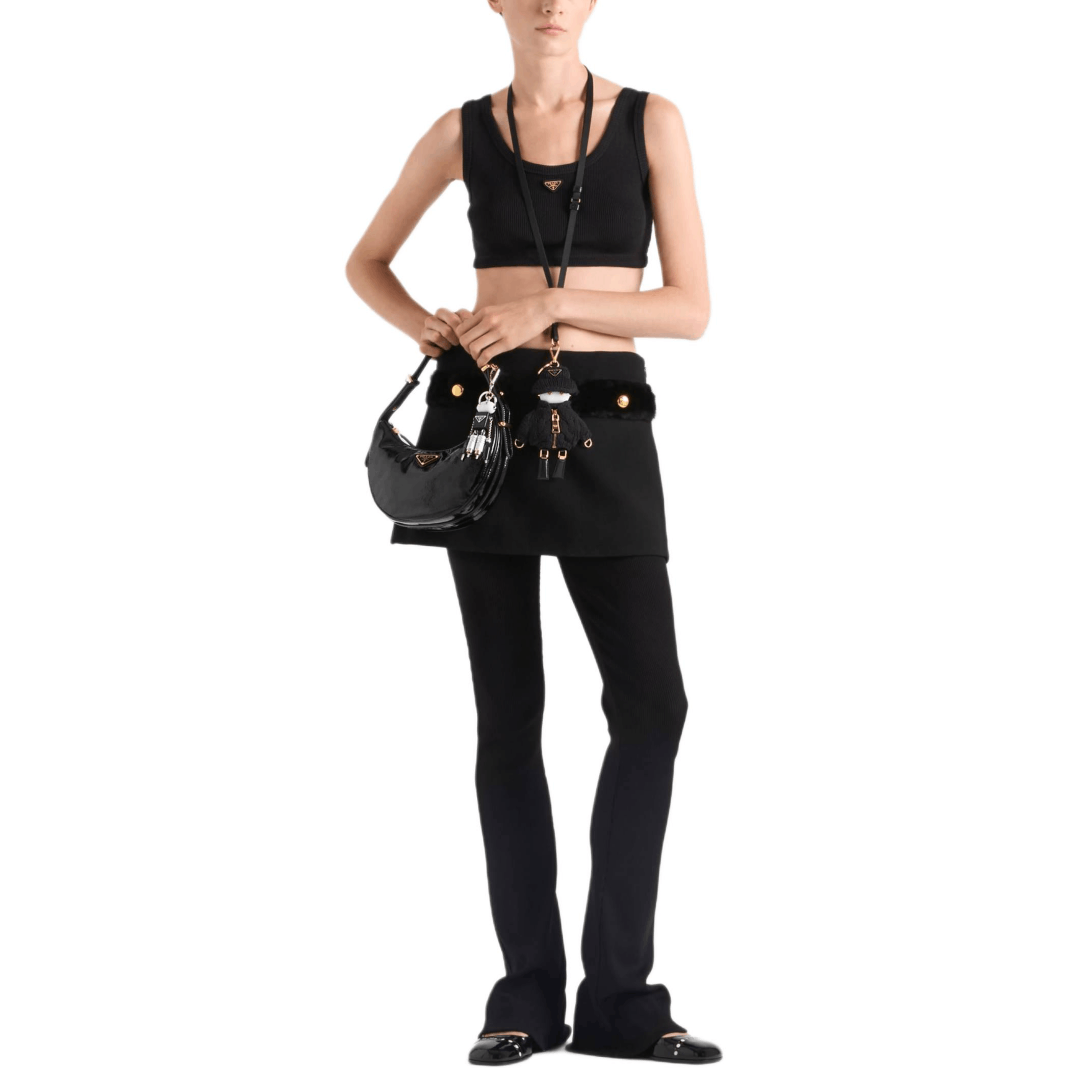 Prada Prada Logo Triangle Tank Crop Top Size 38 Size XS / US 0-2 / IT 36-38 - 6 Thumbnail