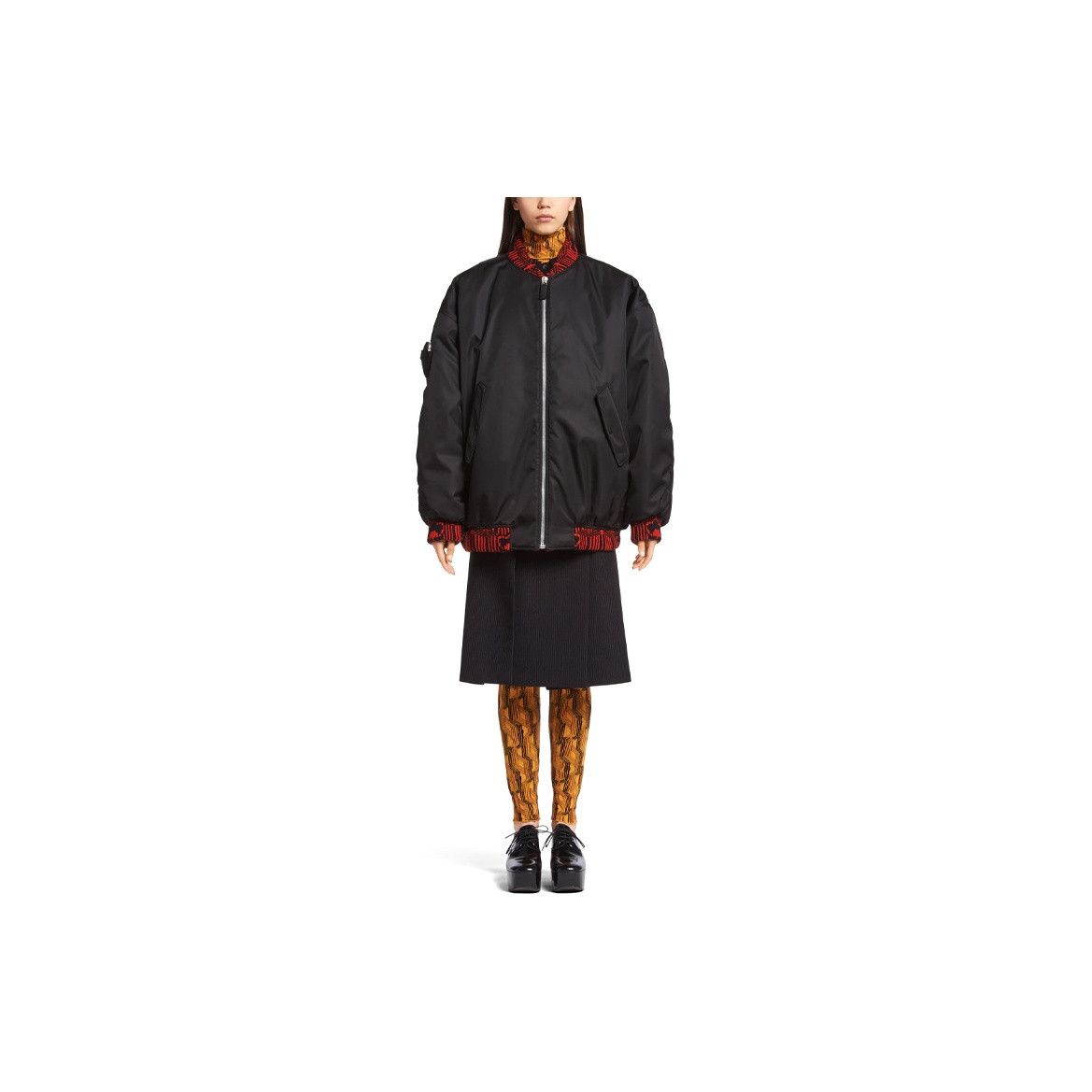 Prada Prada Jacquard Trim Bomber Jacket Size S Size S / US 4 / IT 40 - 6 Thumbnail