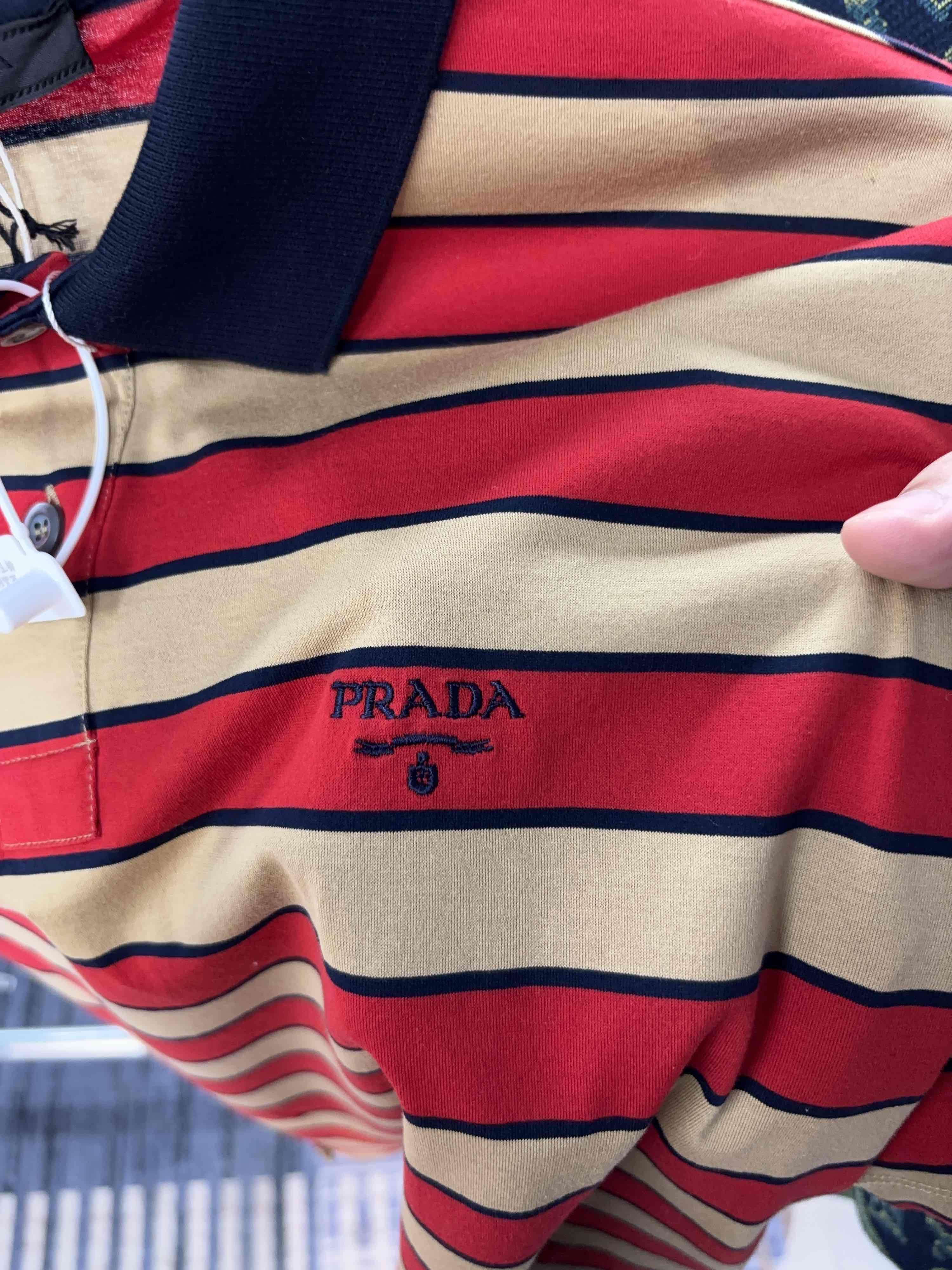 Prada Prada Striped Cotton Polo Shirt Size M Size US M / EU 48-50 / 2 - 9 Thumbnail