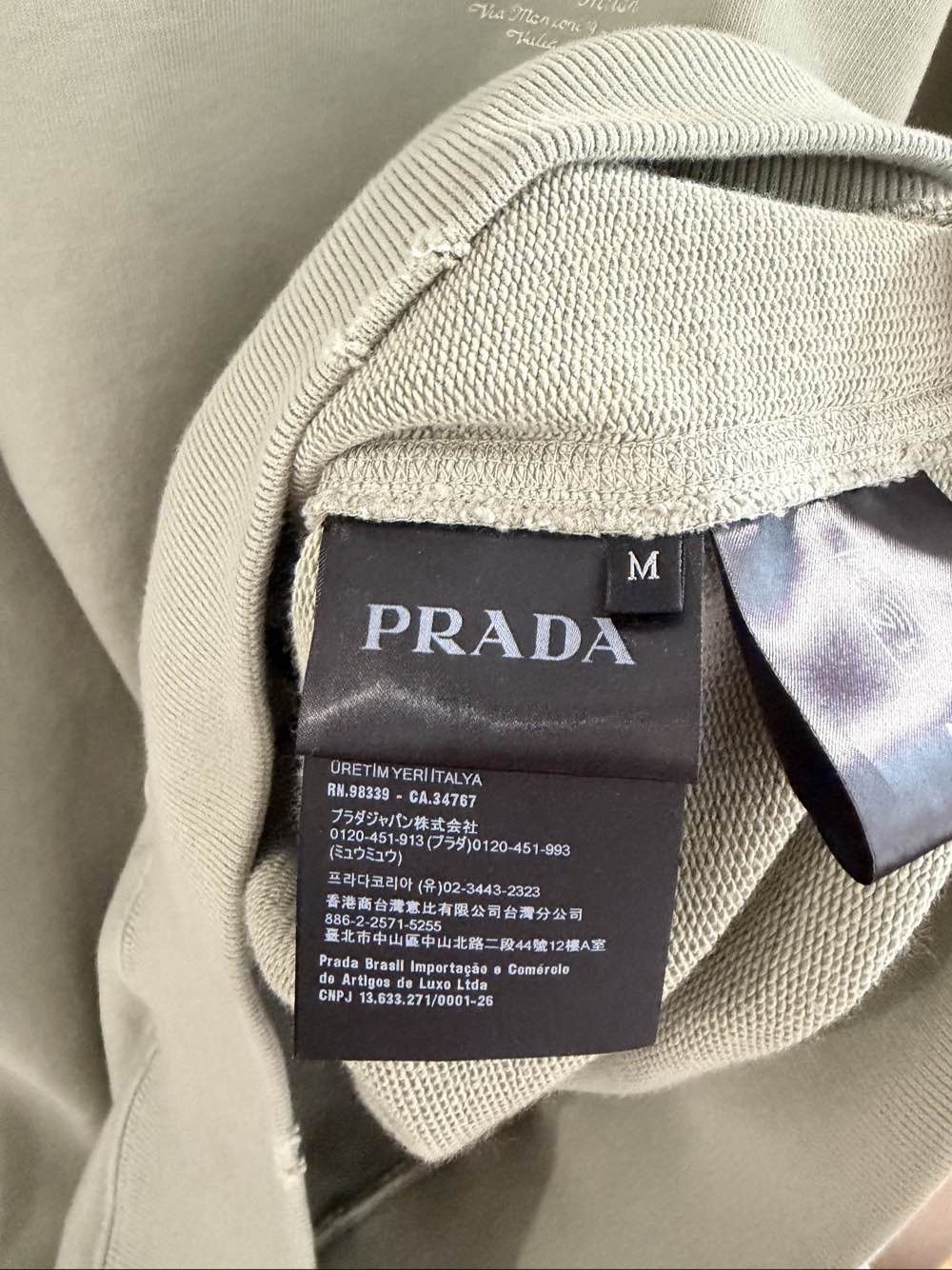 Prada Prada Logo Sweatshirt Green Size M Size US M / EU 48-50 / 2 - 4 Thumbnail