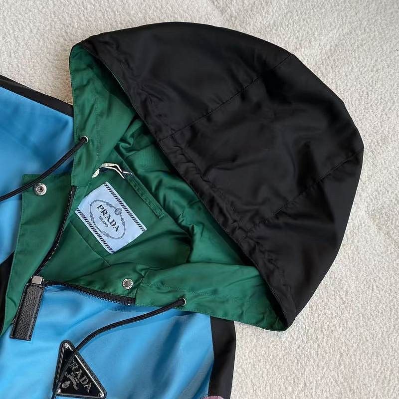 Prada Prada Colorblock Nylon Hooded Jacket Size 38 Size XS / US 0-2 / IT 36-38 - 3 Thumbnail