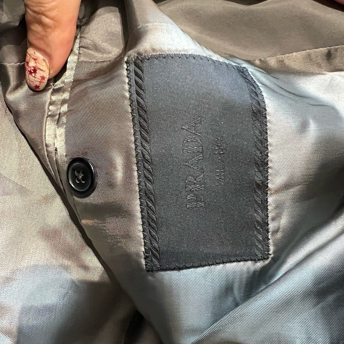 Prada Prada Grey Nylon Blazer Size 50 Size 40R - 3 Thumbnail