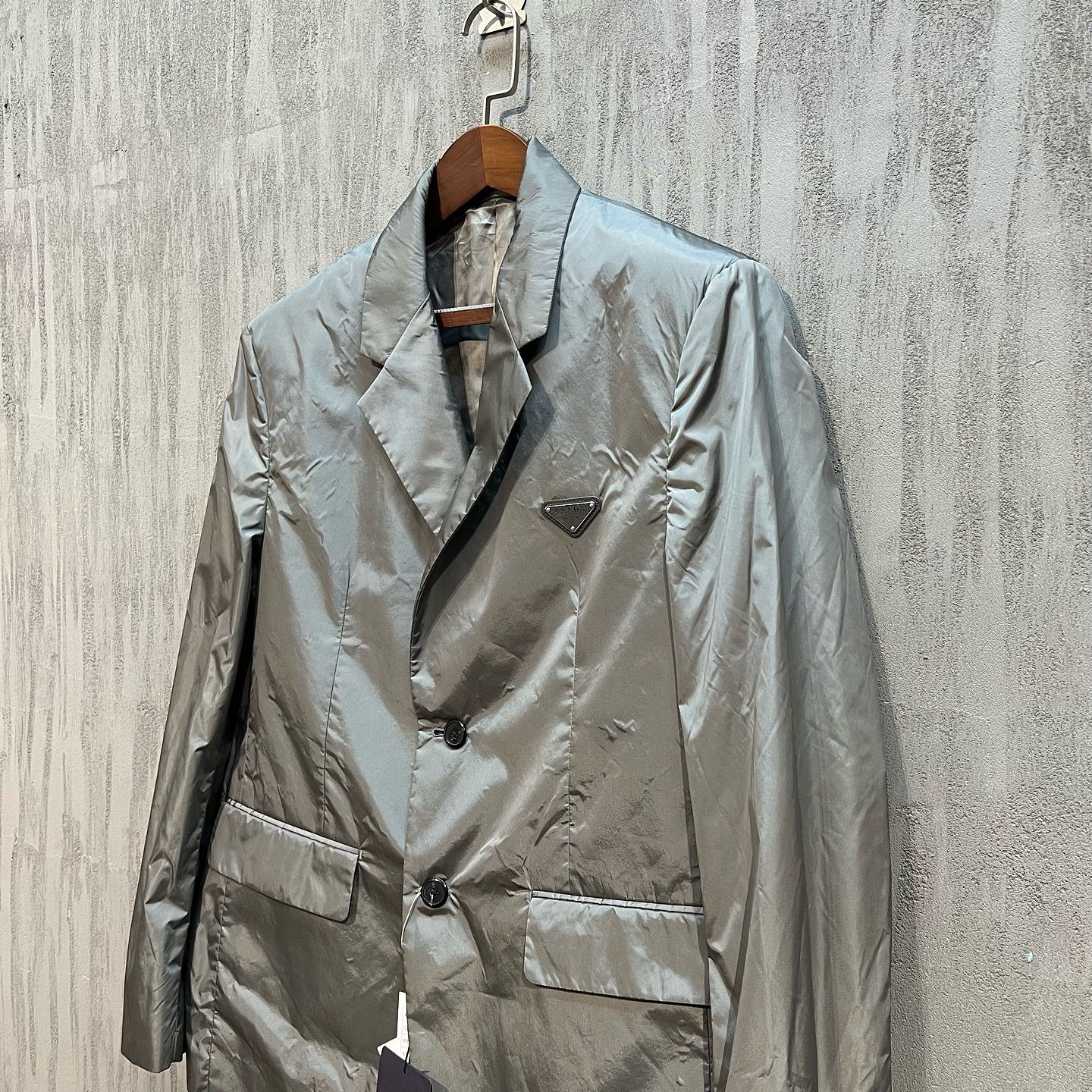Prada Prada Grey Nylon Blazer Size 50 Size 40R - 6 Thumbnail
