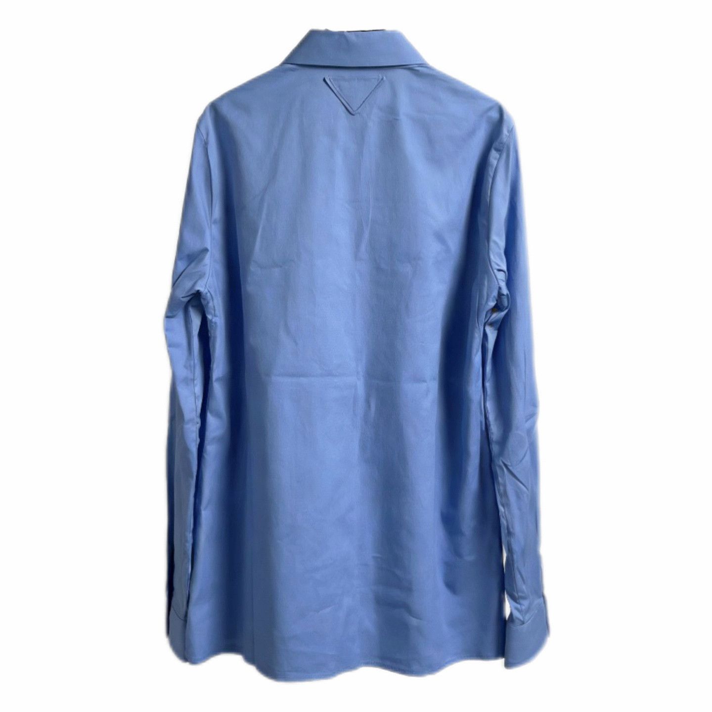 Prada Prada Logo Blue Button Up Shirt Size M Size US XXS / EU 40 - 2 Thumbnail