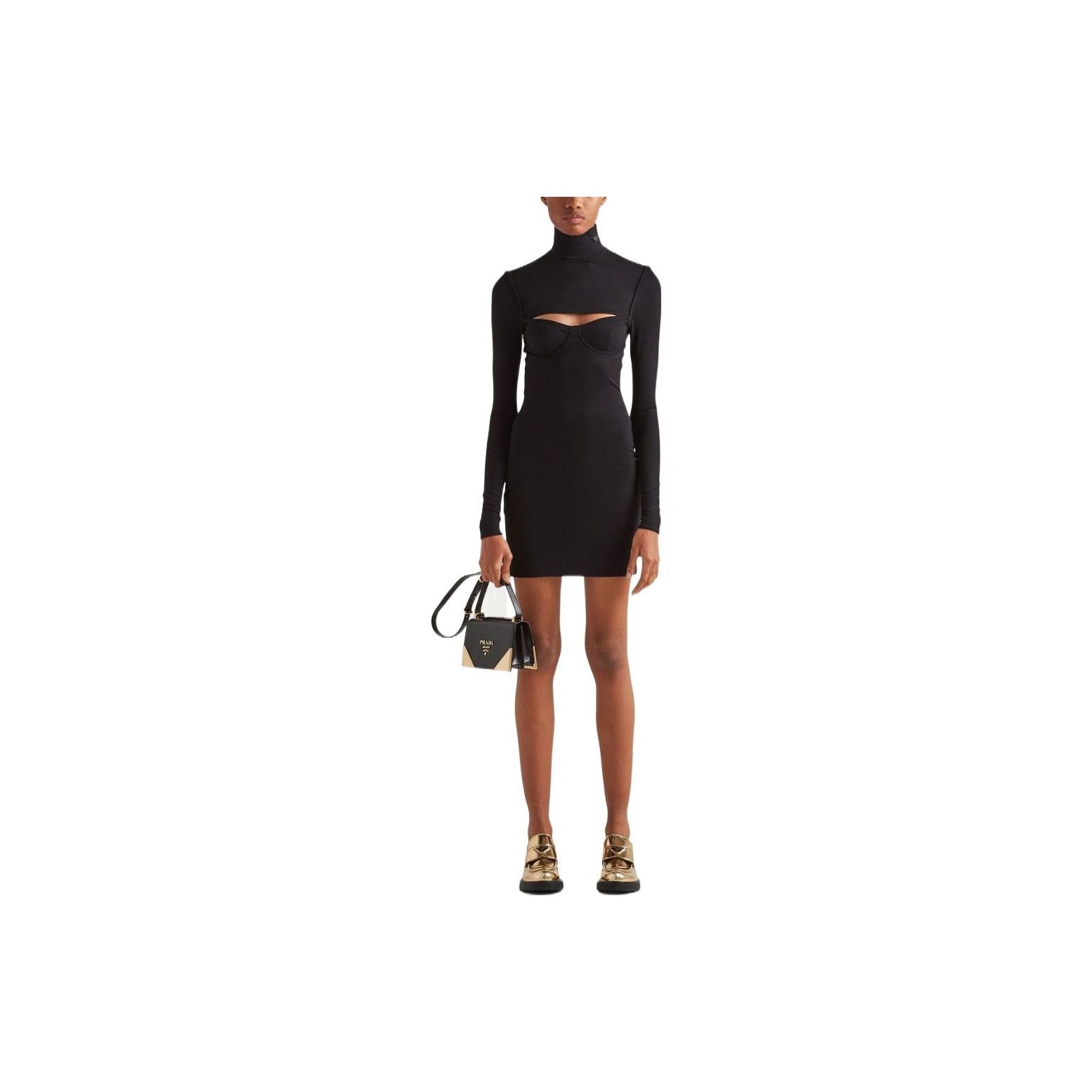 Prada Prada Cutout Long Sleeve Mini Dress Size 38 Size XS / US 0-2 / IT 36-38 - 10 Thumbnail