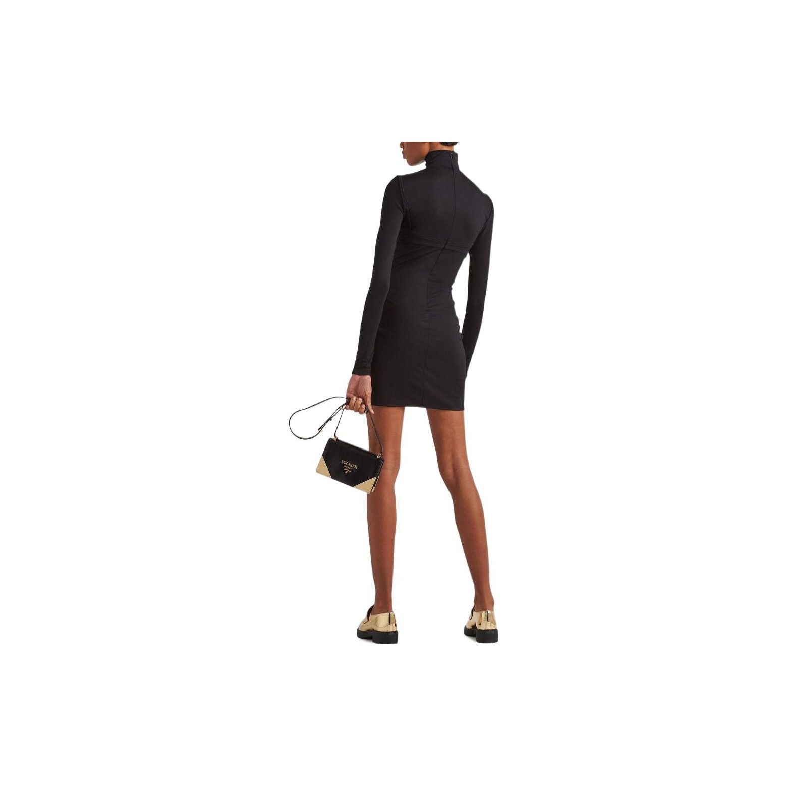 Prada Prada Cutout Long Sleeve Mini Dress Size 38 Size XS / US 0-2 / IT 36-38 - 11 Thumbnail