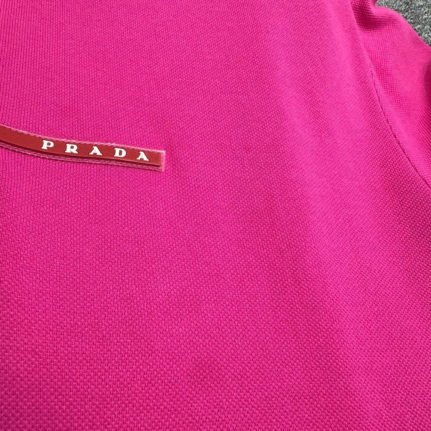 Prada PRADA Pink Cotton Polo Shirt XL Size US XL / EU 56 / 4 - 5 Thumbnail