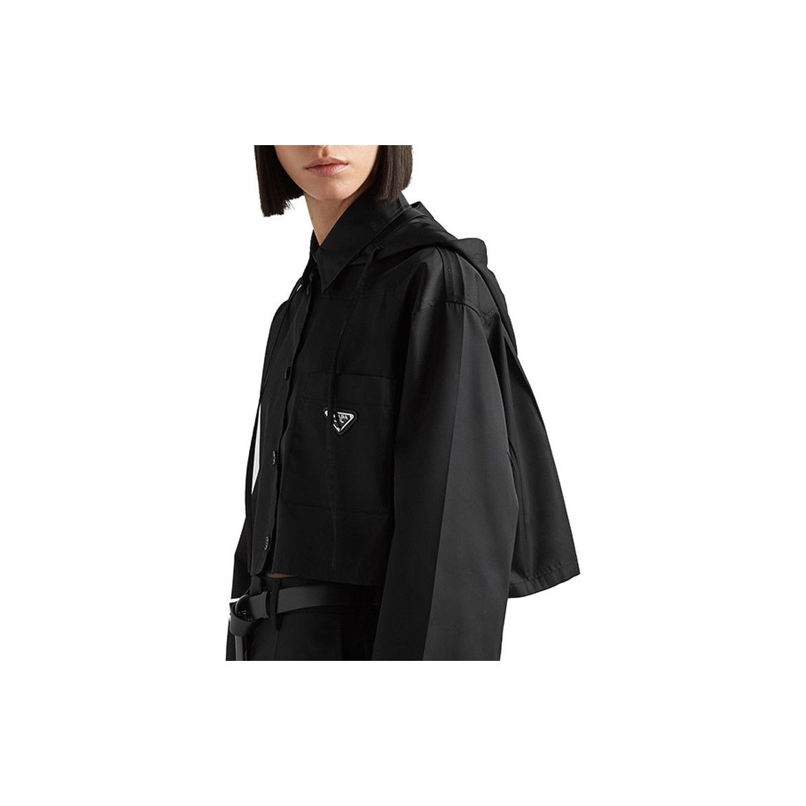 Prada Prada Logo Patch Hooded Button Up Size 38 Size XS / US 0-2 / IT 36-38 - 9 Thumbnail
