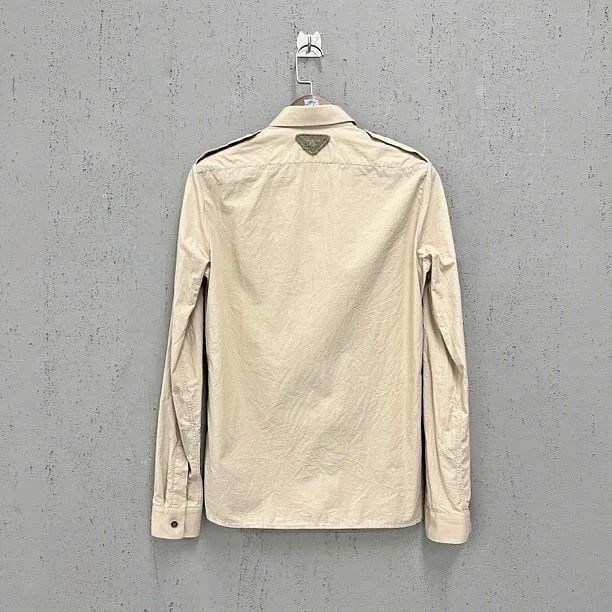 Prada Prada Military Cotton Button Up Shirt Size M Size US M / EU 48-50 / 2 - 2 Thumbnail
