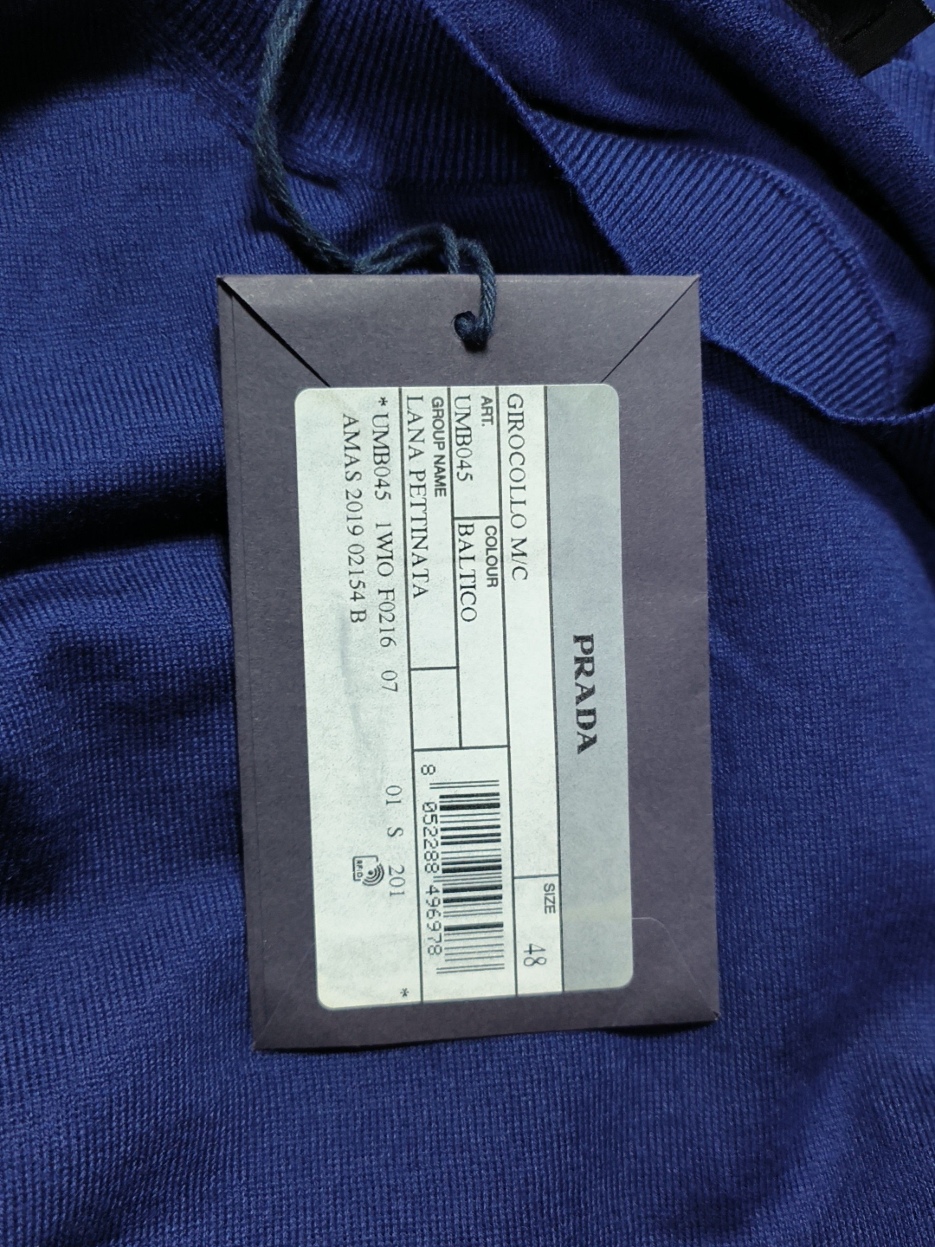 Prada Prada Logo Embroidered Knit T-Shirt Size 48 Size US M / EU 48-50 / 2 - 5 Thumbnail