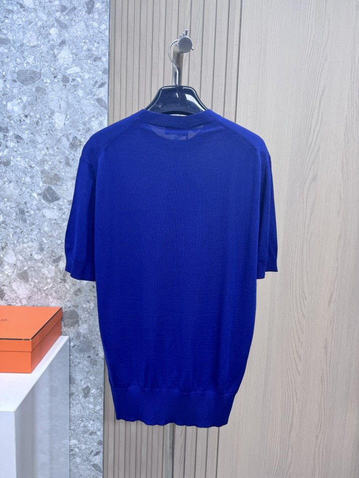 Prada Prada Logo Embroidered Knit T-Shirt Size 48 Size US M / EU 48-50 / 2 - 2 Thumbnail