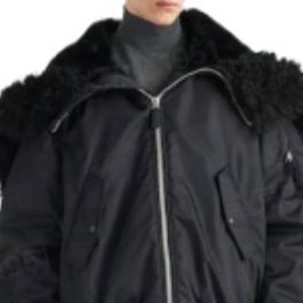 Prada Prada Re-Nylon Fur Collar Bomber Jacket Size S Size US S / EU 44-46 / 1 - 10 Thumbnail