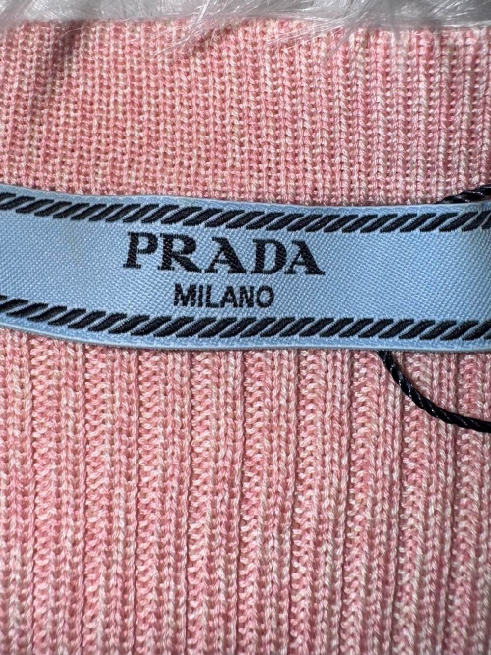 Prada Prada Pink Ribbed Zip Sweater Size 36 Size XS / US 0-2 / IT 36-38 - 3 Thumbnail