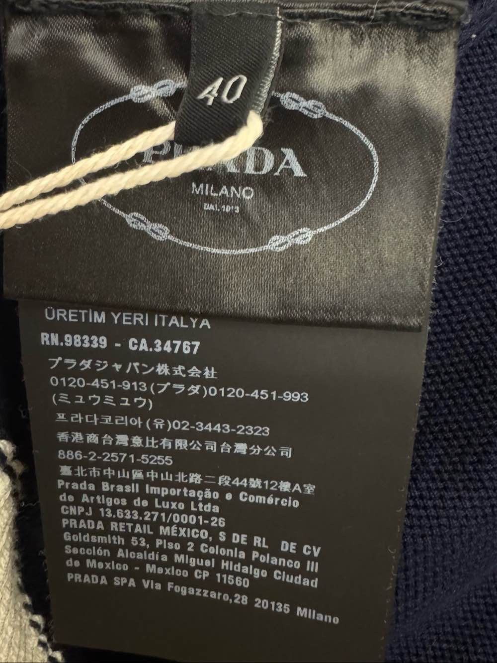 Prada PRADA Logo Embroidery Cardigan Size 40 Size S / US 4 / IT 40 - 4 Thumbnail