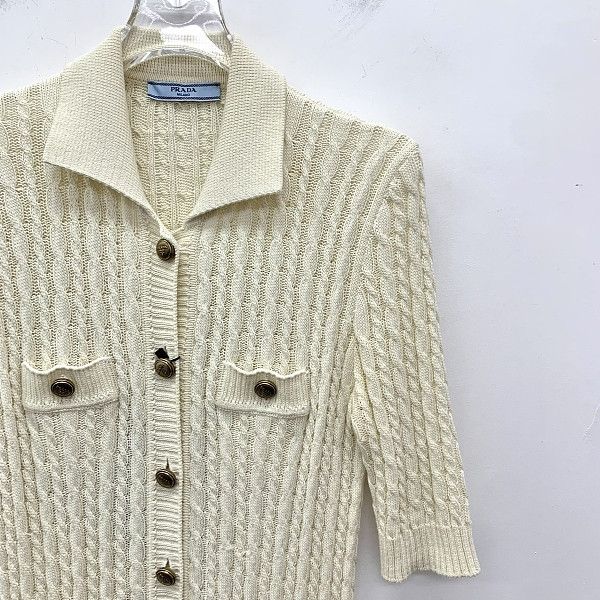 Prada Prada Cable Knit Mini Dress Size 36 Size XS / US 0-2 / IT 36-38 - 6 Thumbnail
